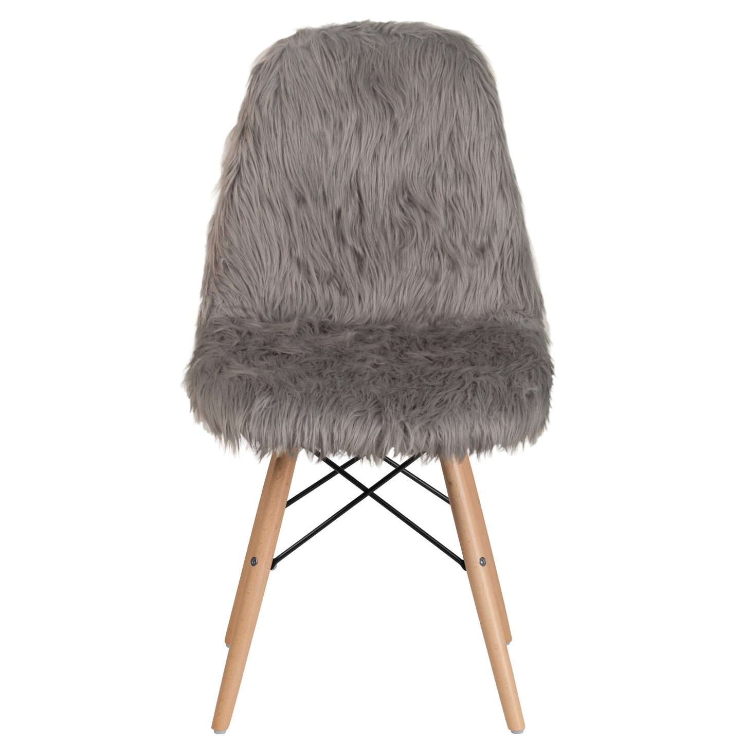 Charcoal Gray Shaggy Chair DL-16-GG