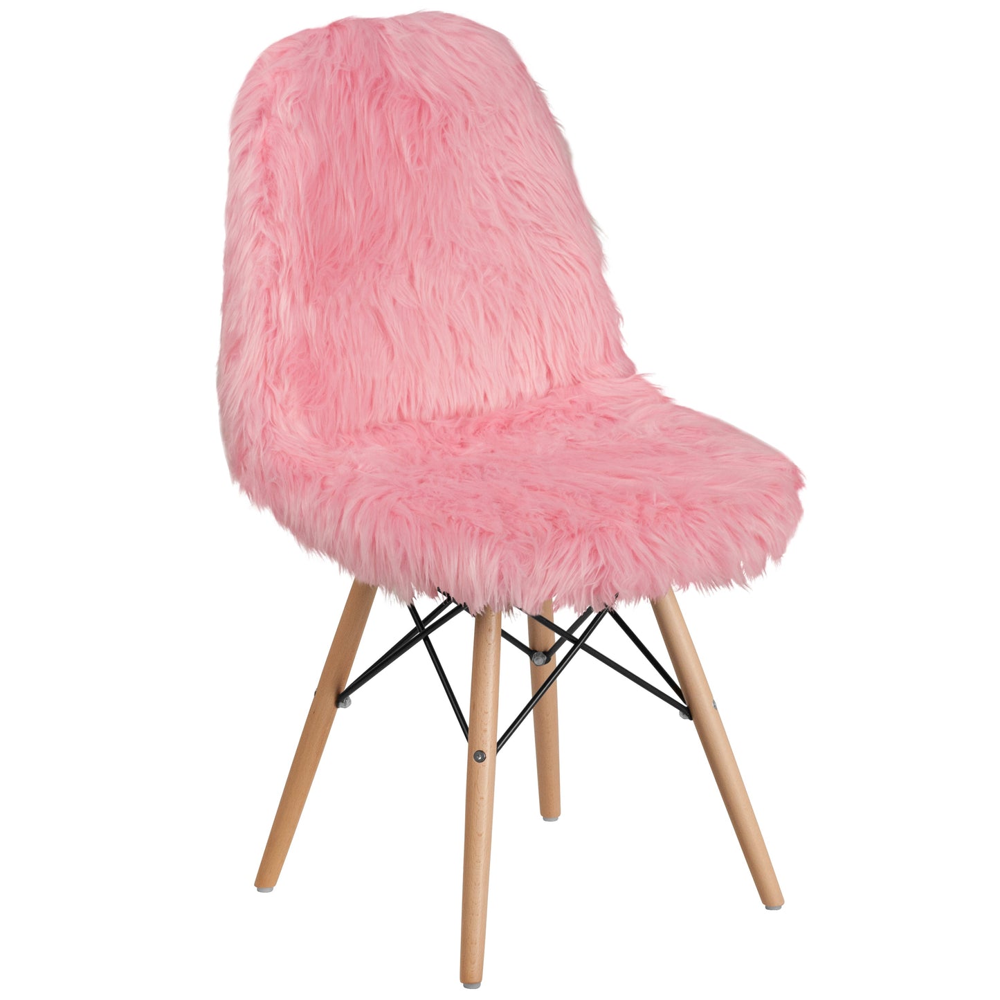 Light Pink Shaggy Chair DL-8-GG