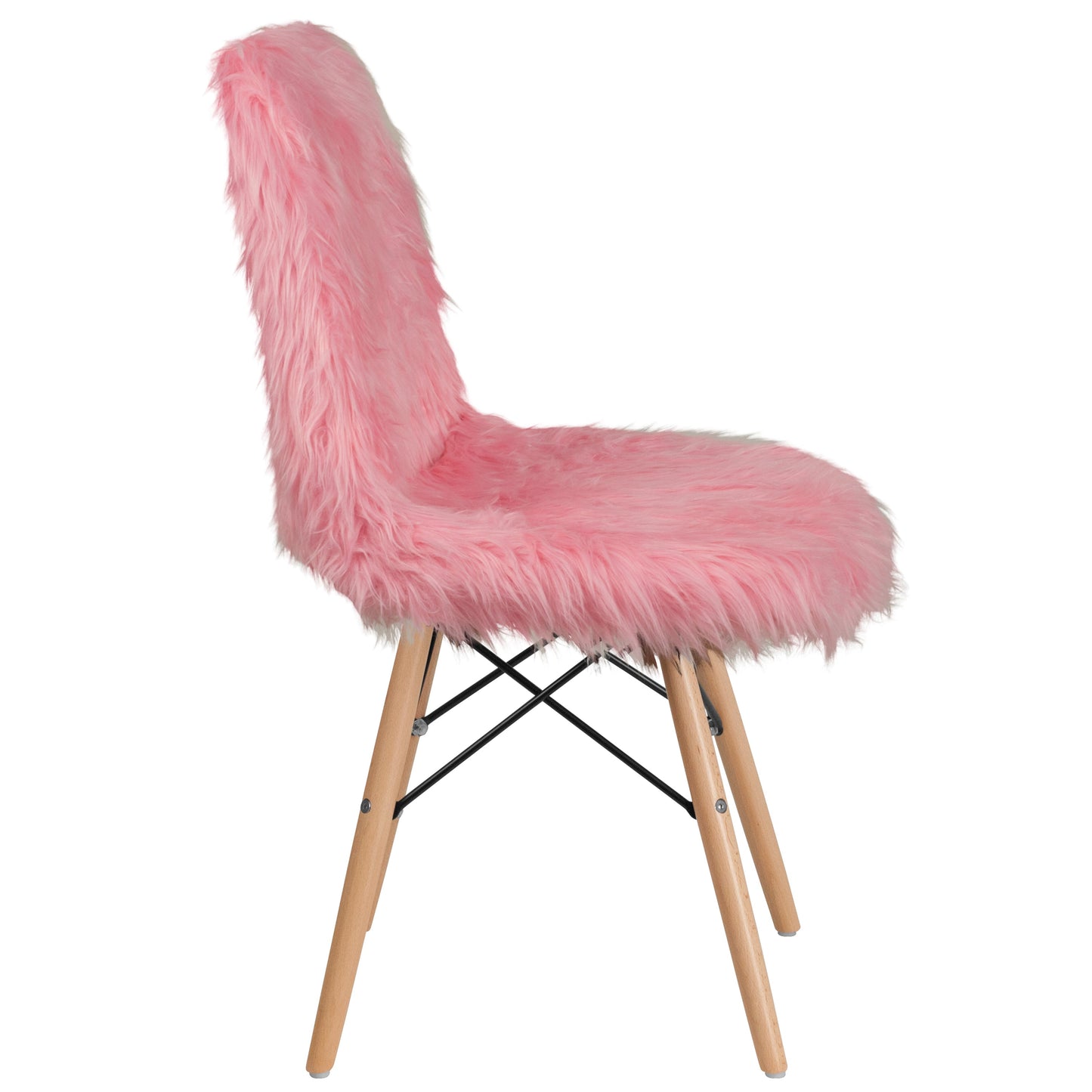 Light Pink Shaggy Chair DL-8-GG