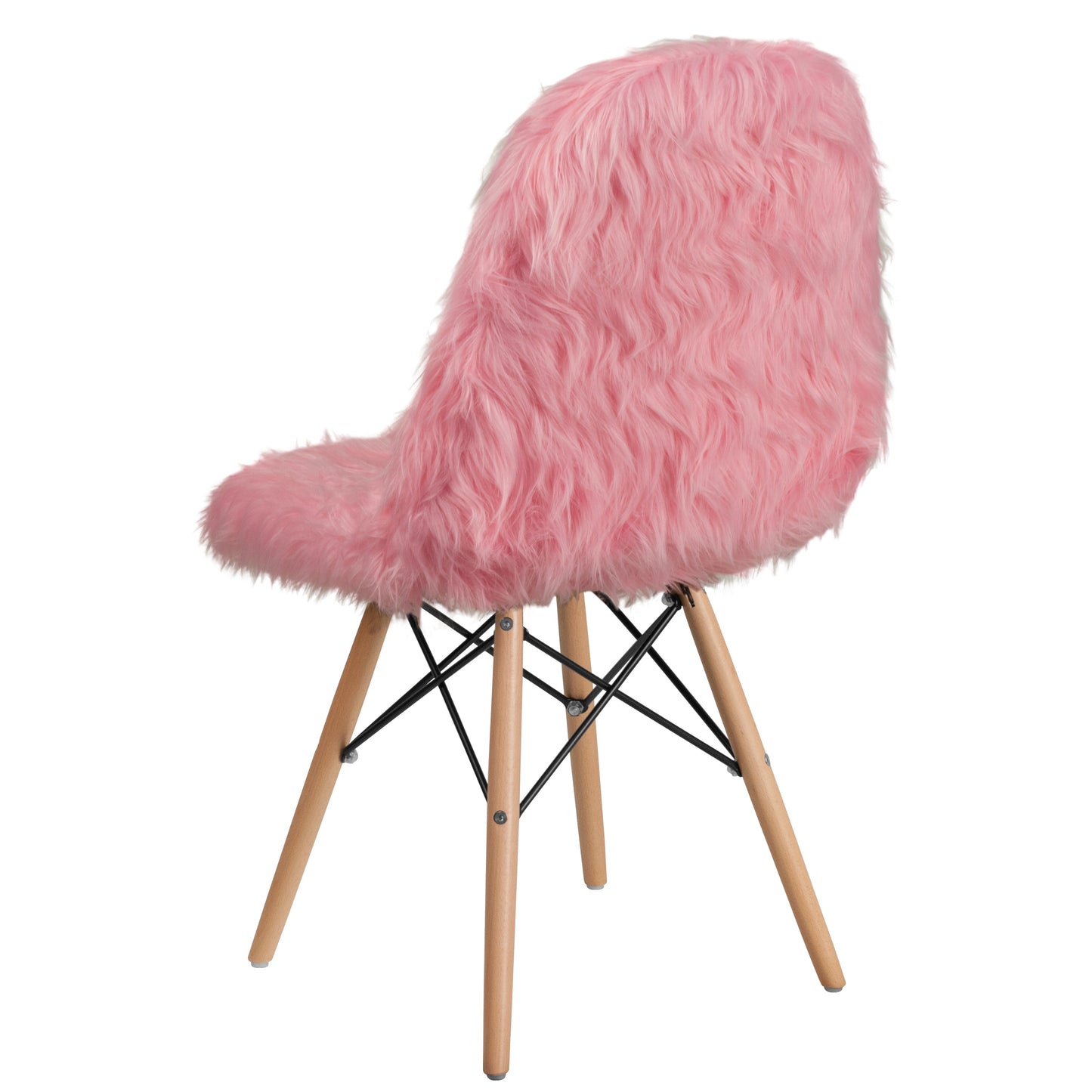 Light Pink Shaggy Chair DL-8-GG