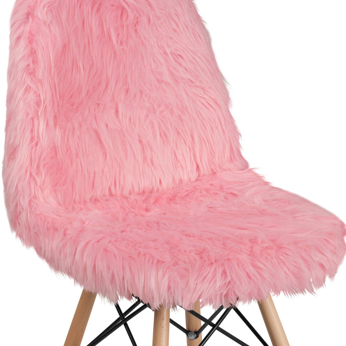 Light Pink Shaggy Chair DL-8-GG