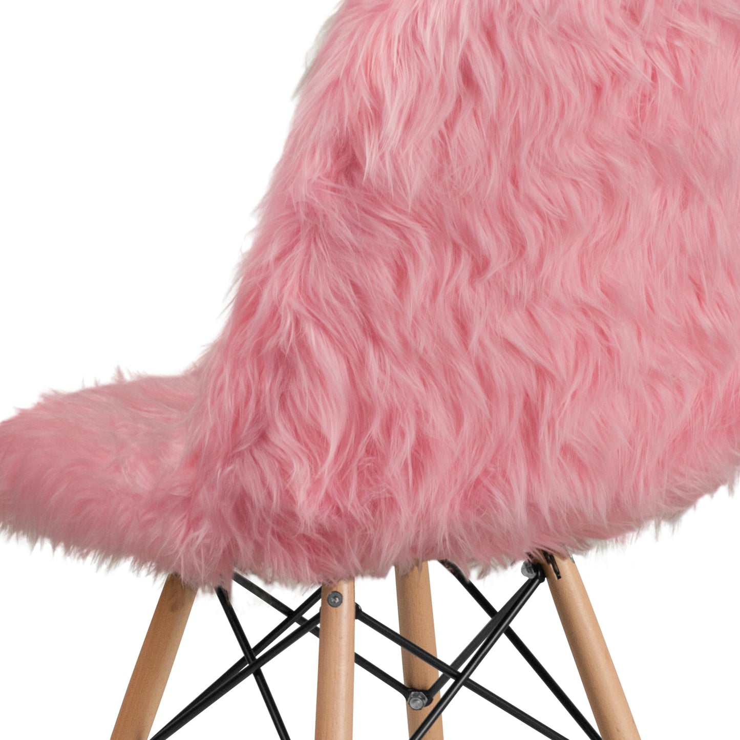 Light Pink Shaggy Chair DL-8-GG