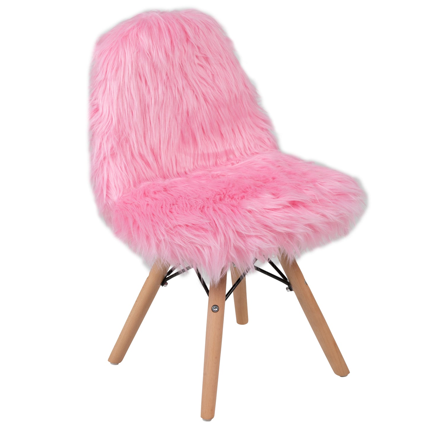 Kids Shaggy Light Pink Chair DL-DA2018-1-LP-GG