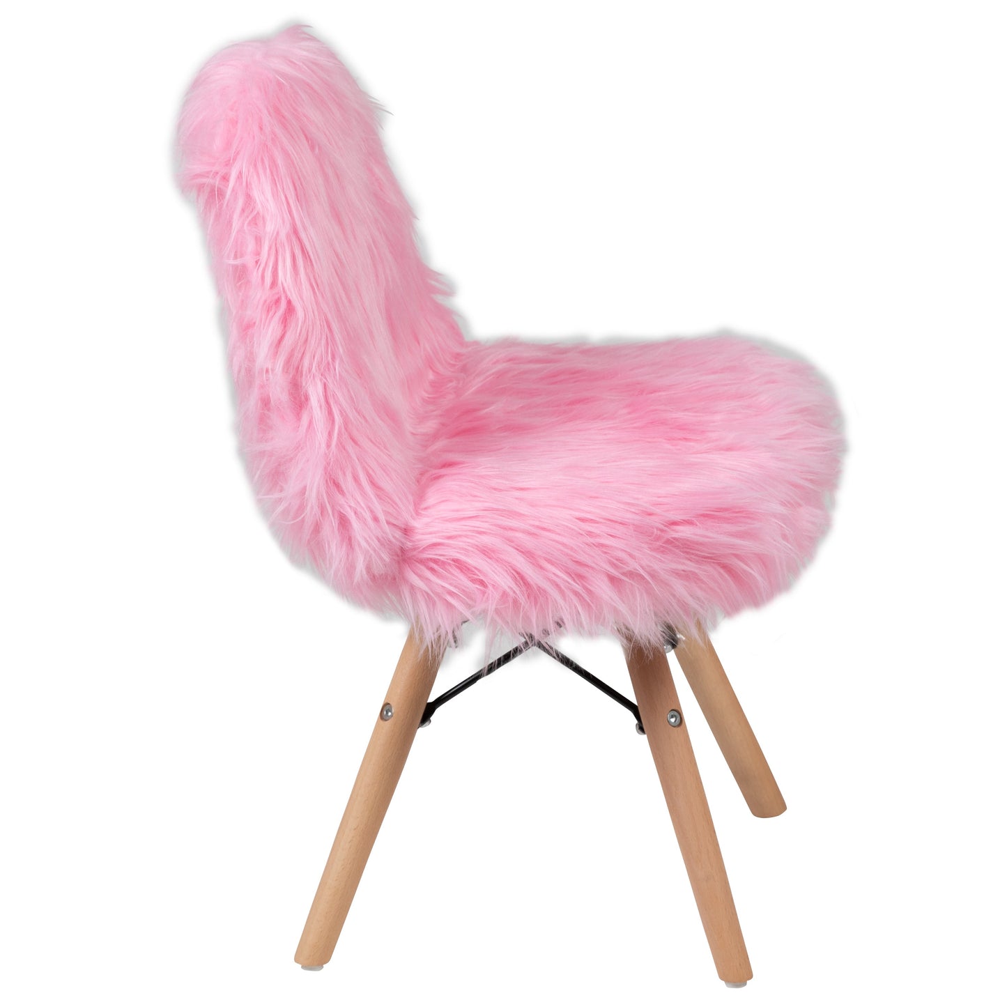 Kids Shaggy Light Pink Chair DL-DA2018-1-LP-GG