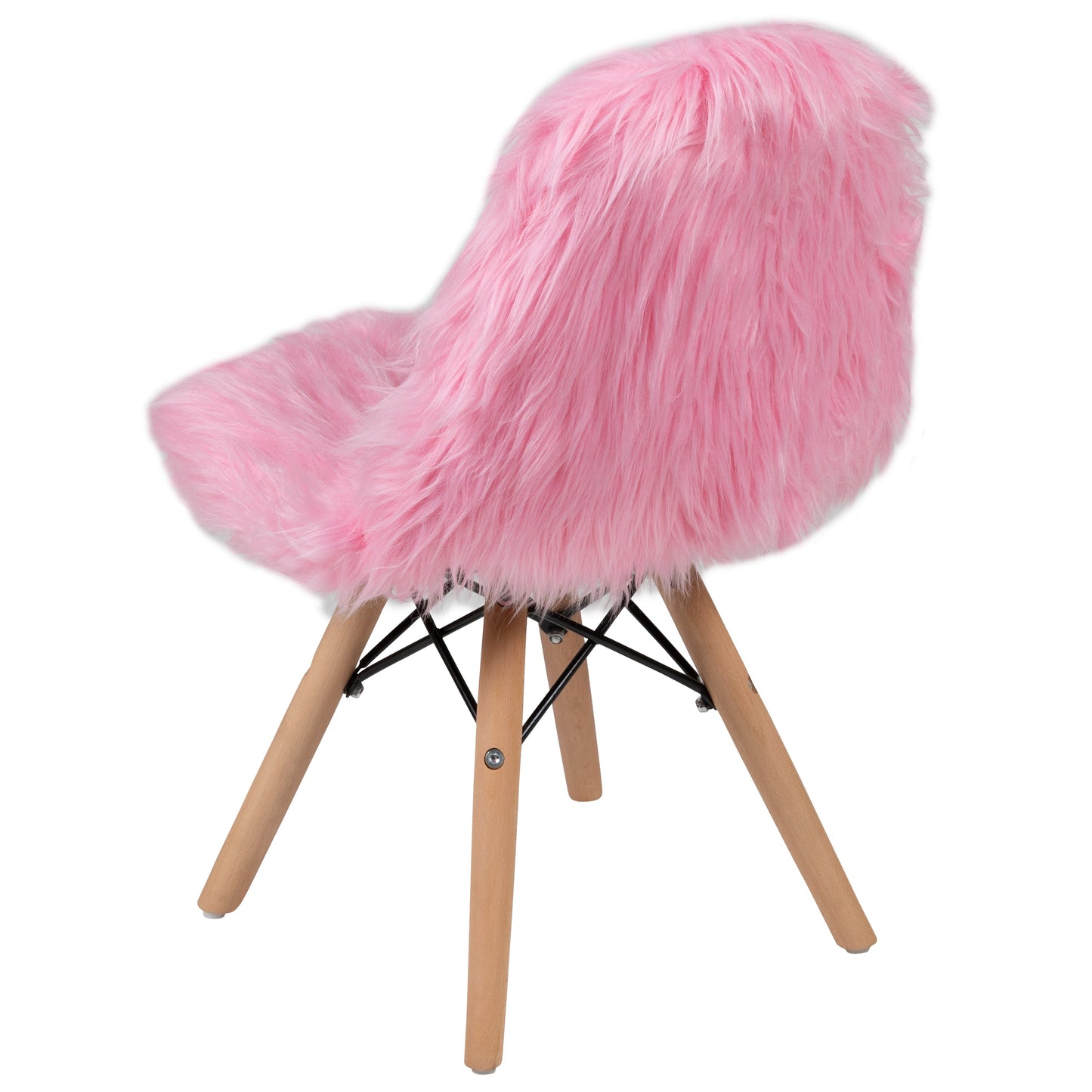 Kids Shaggy Light Pink Chair DL-DA2018-1-LP-GG