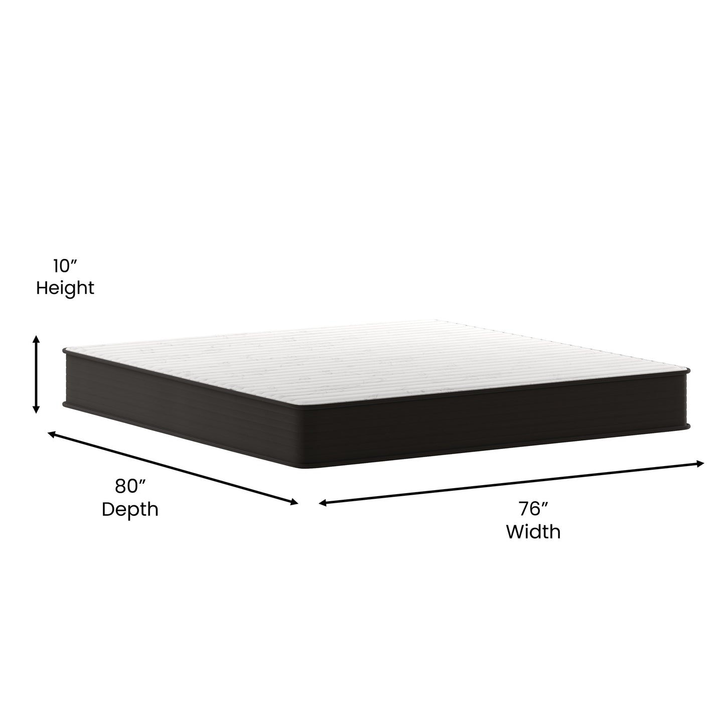 10 Inch King Hybrid Mattress DR-E230P-R-K-10-GY-GG