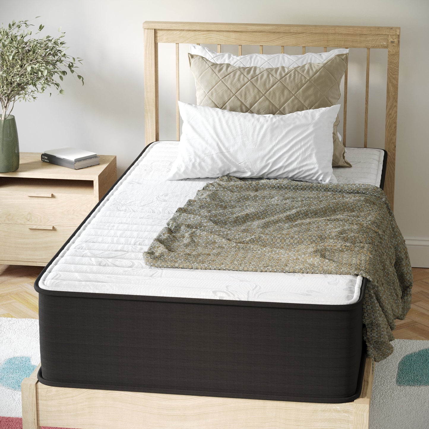 12 Inch Twin Hybrid Mattress DR-E230P-R-T-12-GY-GG