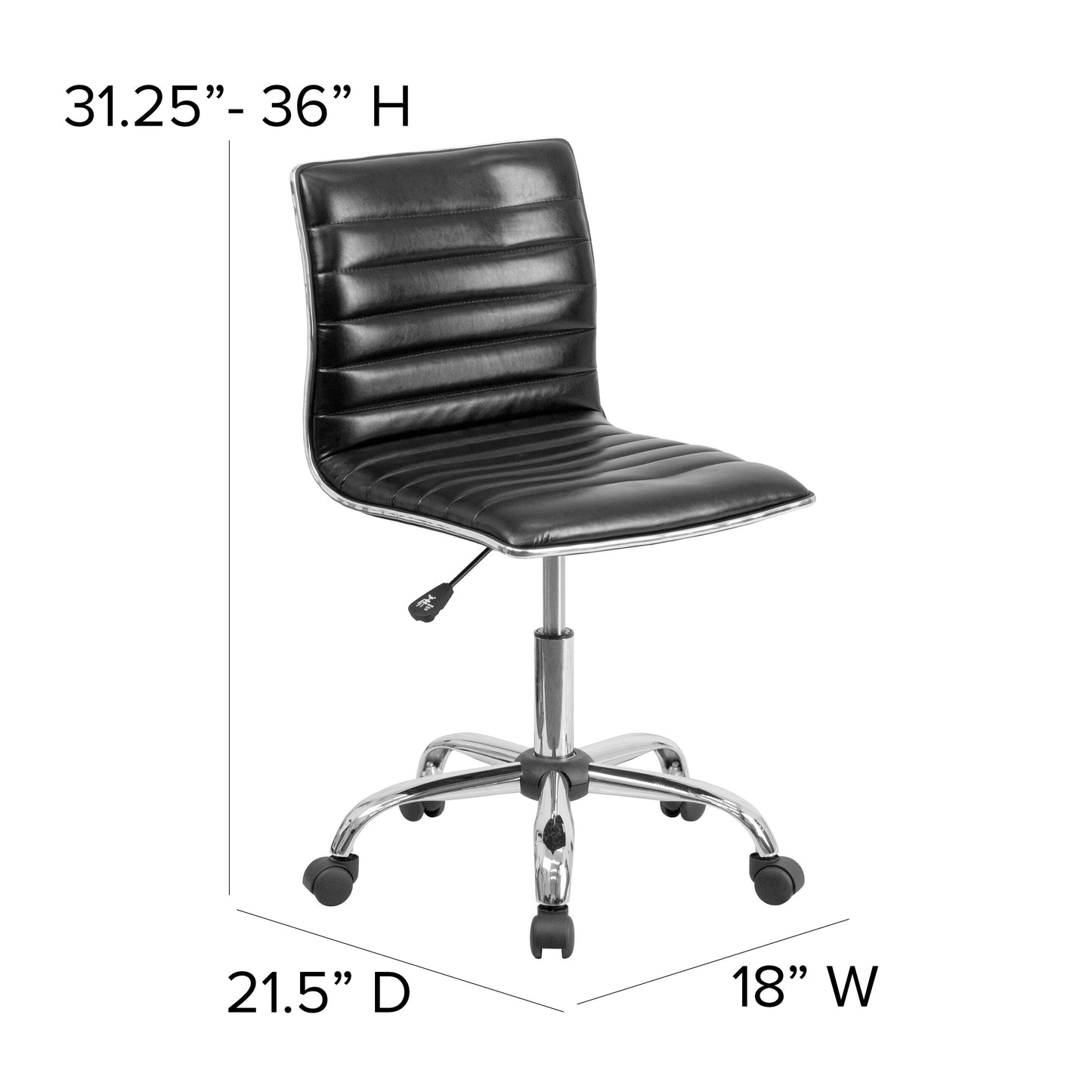 Black Low Back Task Chair DS-512B-BK-GG