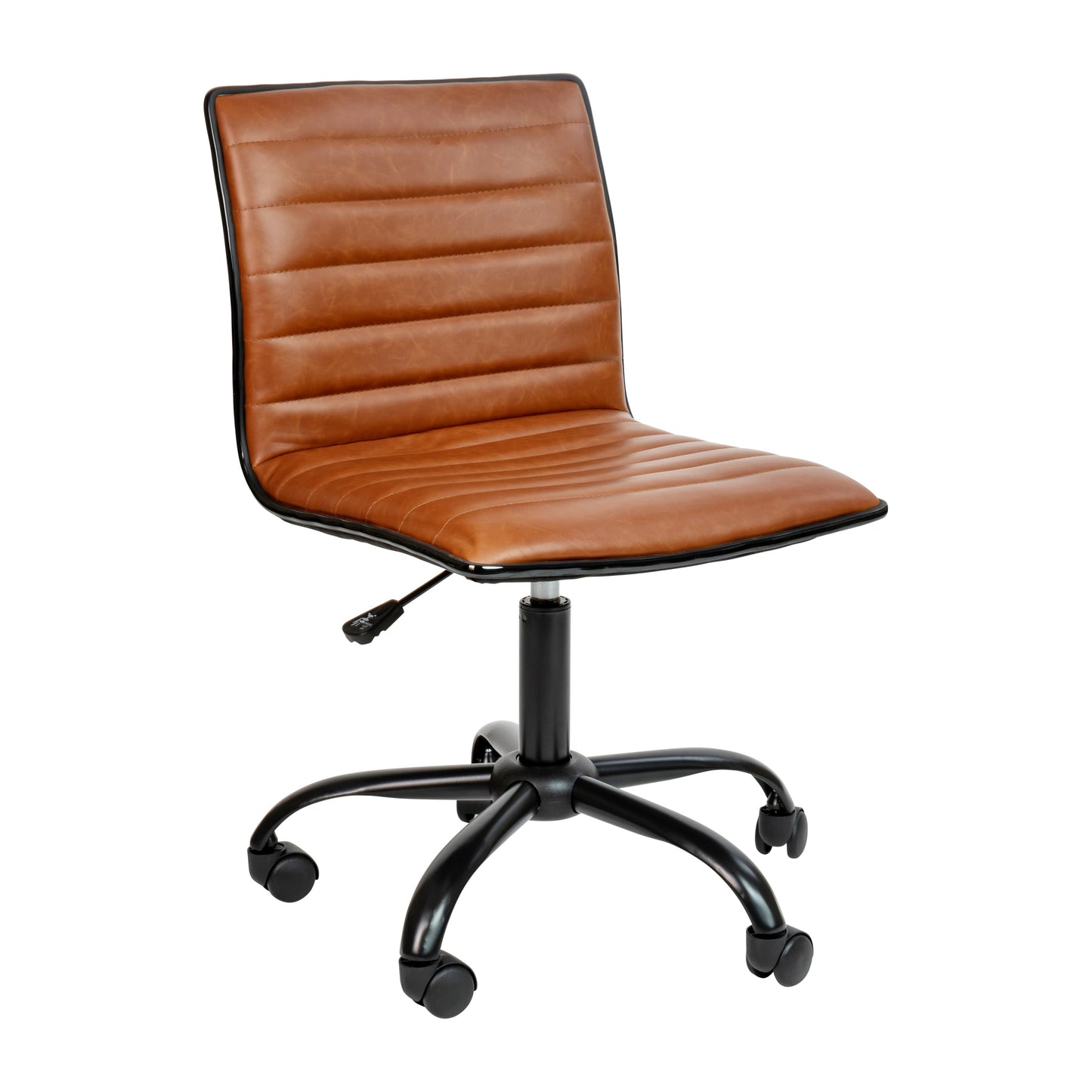 Brown Low Back Task Chair DS-512B-BR-BK-GG