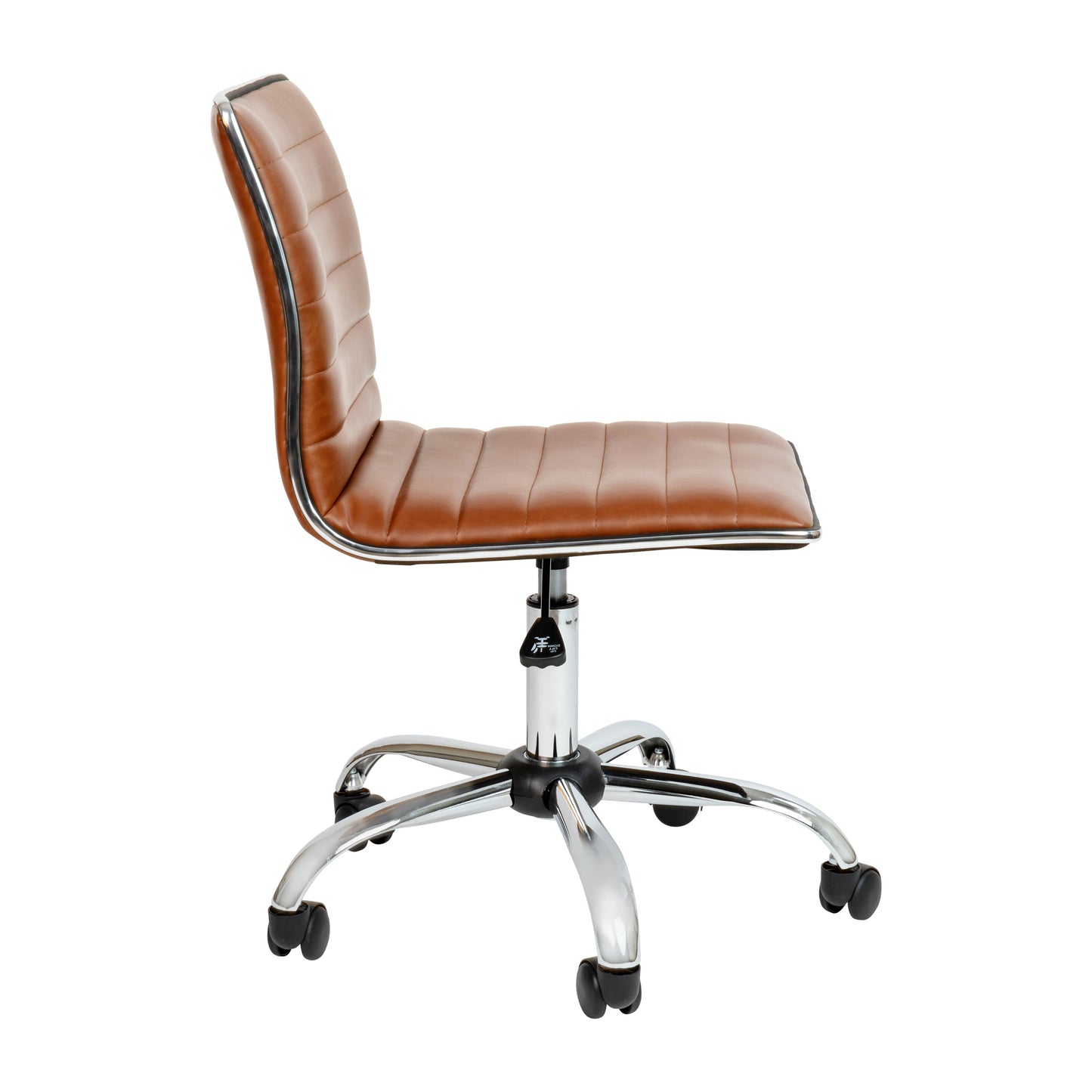 Brown Ribbed Task Office Chair DS-512B-BR-GG