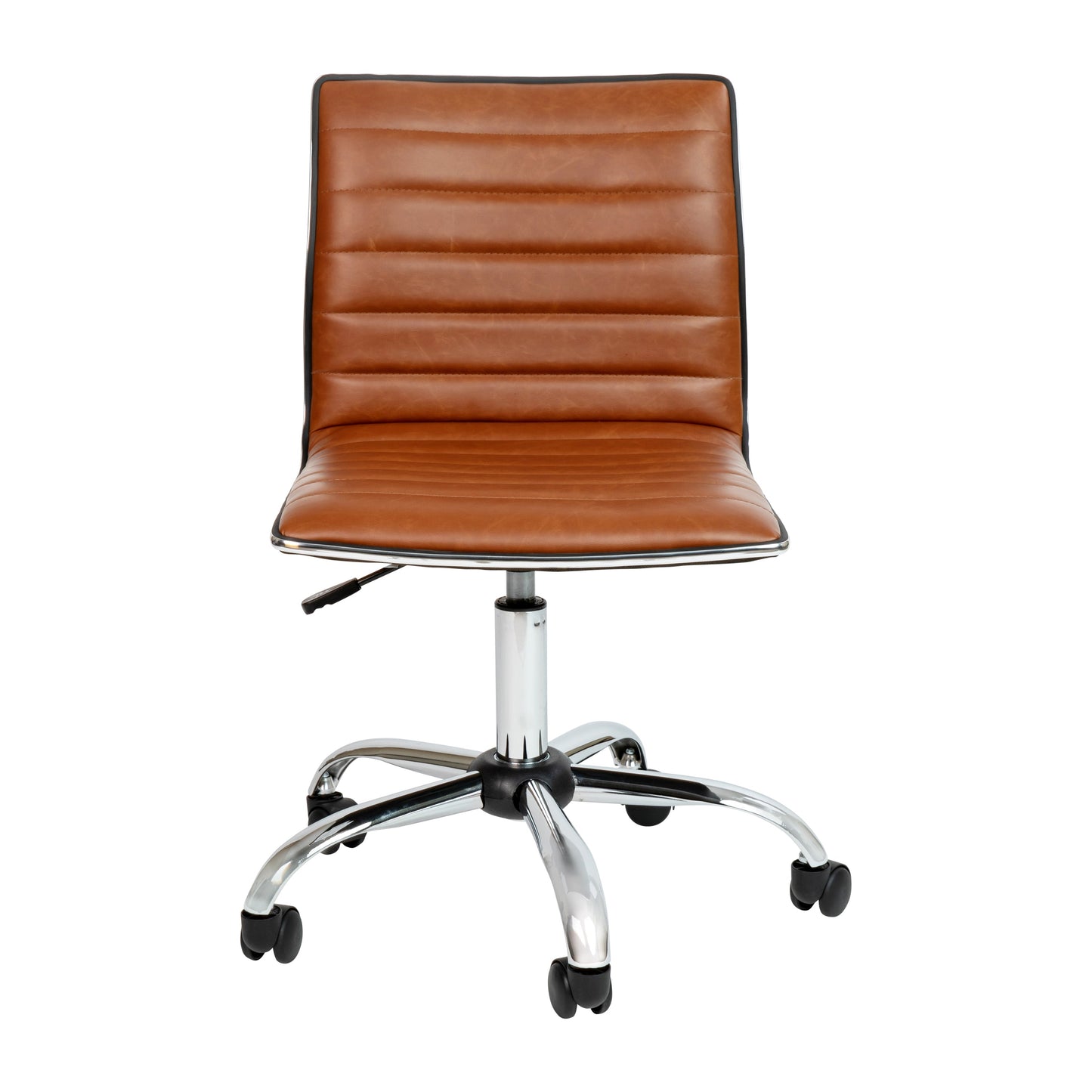 Brown Ribbed Task Office Chair DS-512B-BR-GG