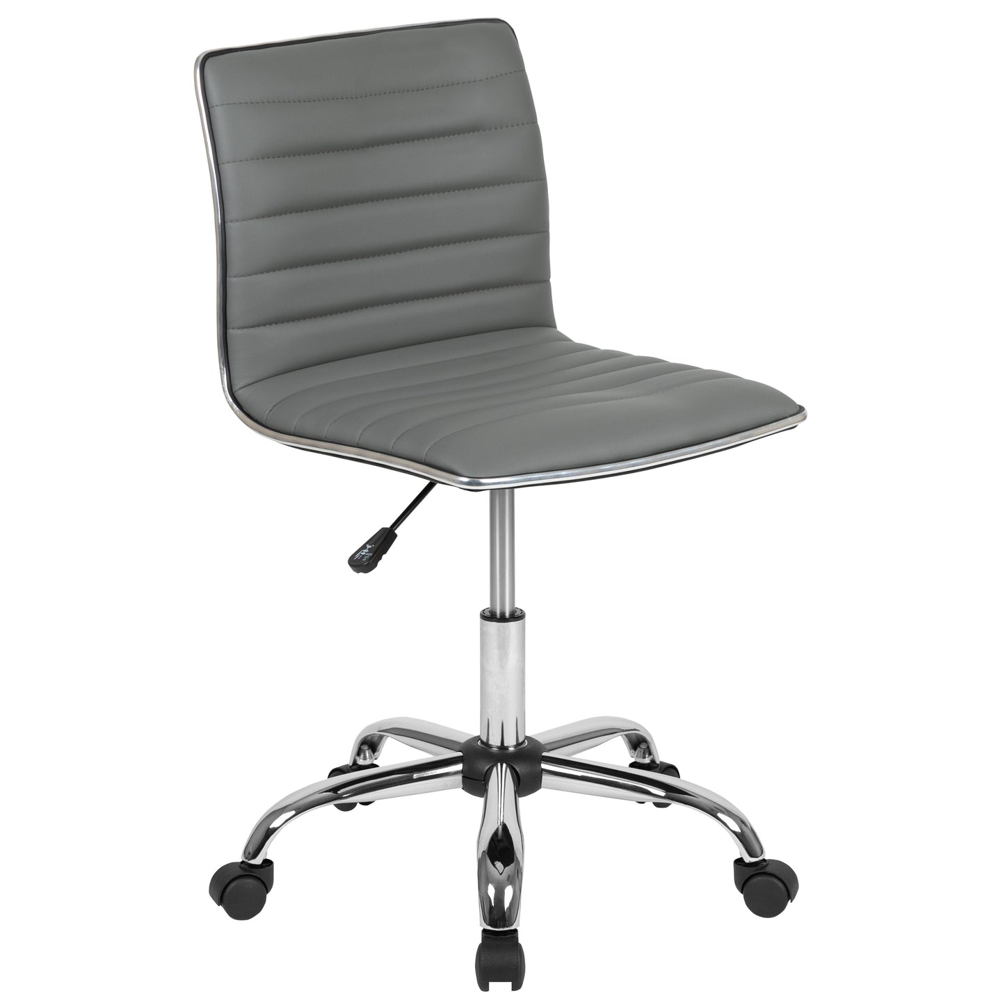 Gray Ribbed Task Office Chair DS-512B-LTGY-GG