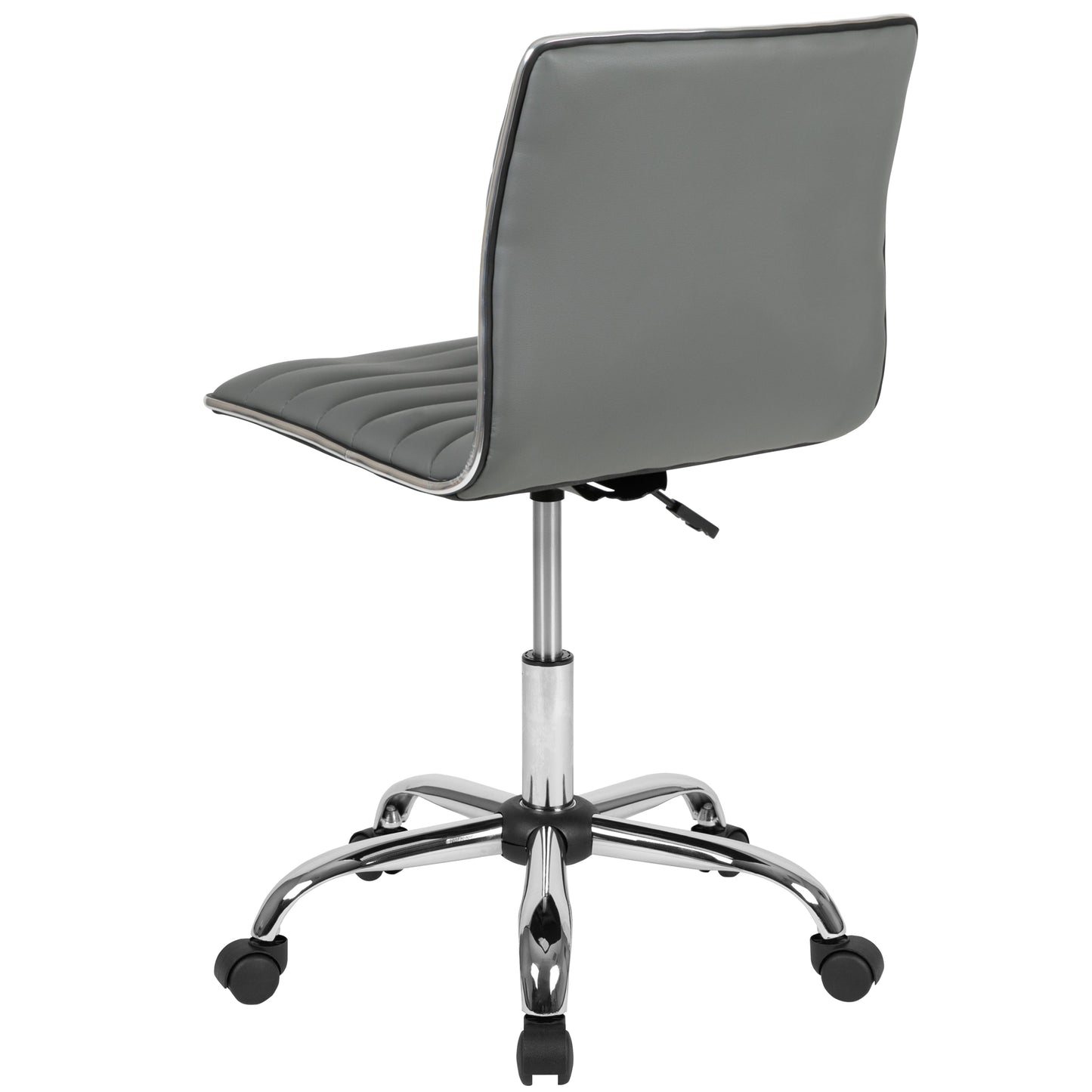 Gray Ribbed Task Office Chair DS-512B-LTGY-GG