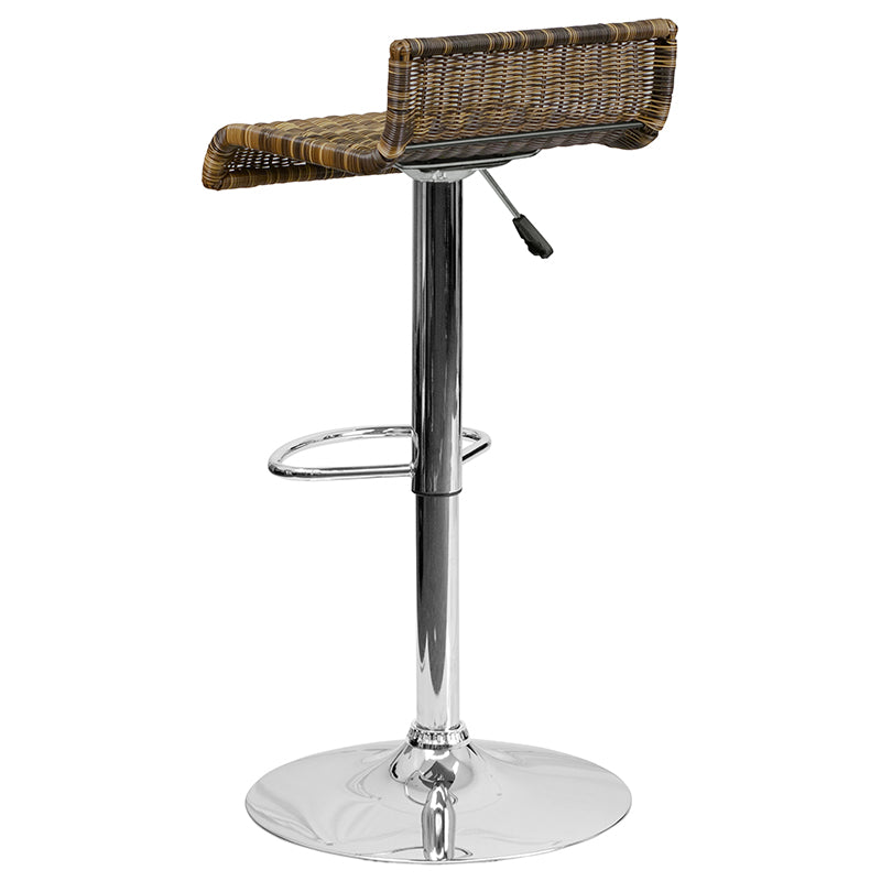 Wicker Adjustable Height Stool DS-712-GG