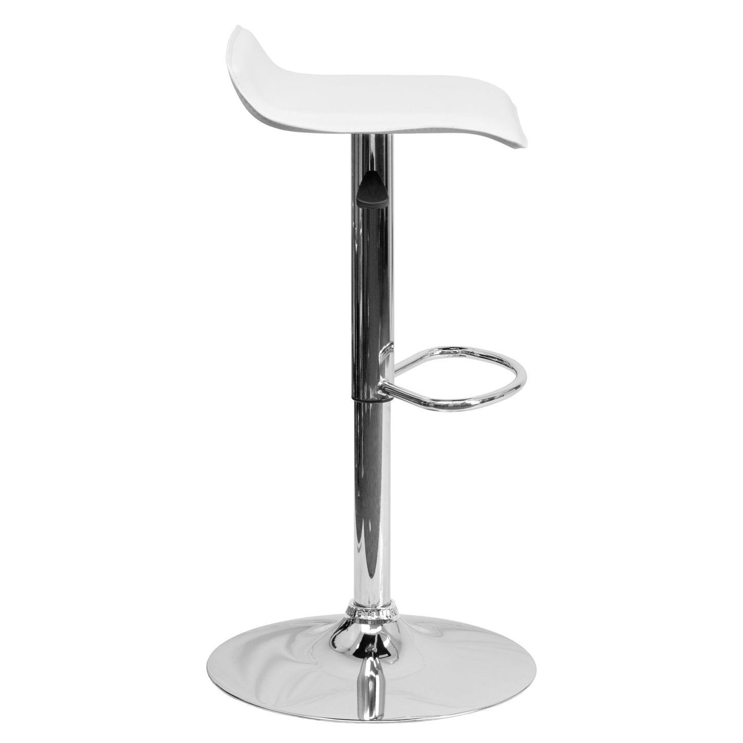 White Vinyl Barstool DS-801-CONT-WH-GG