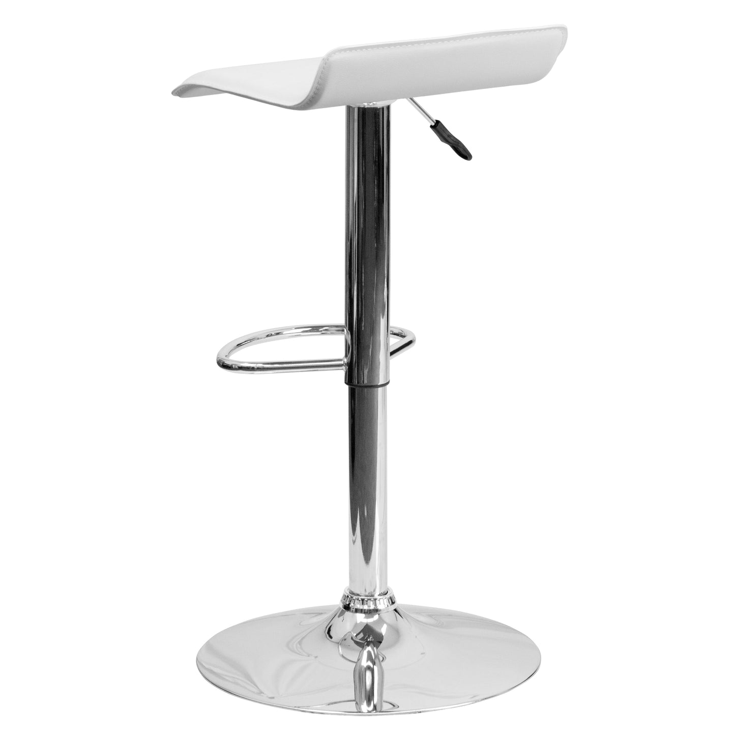 White Vinyl Barstool DS-801-CONT-WH-GG