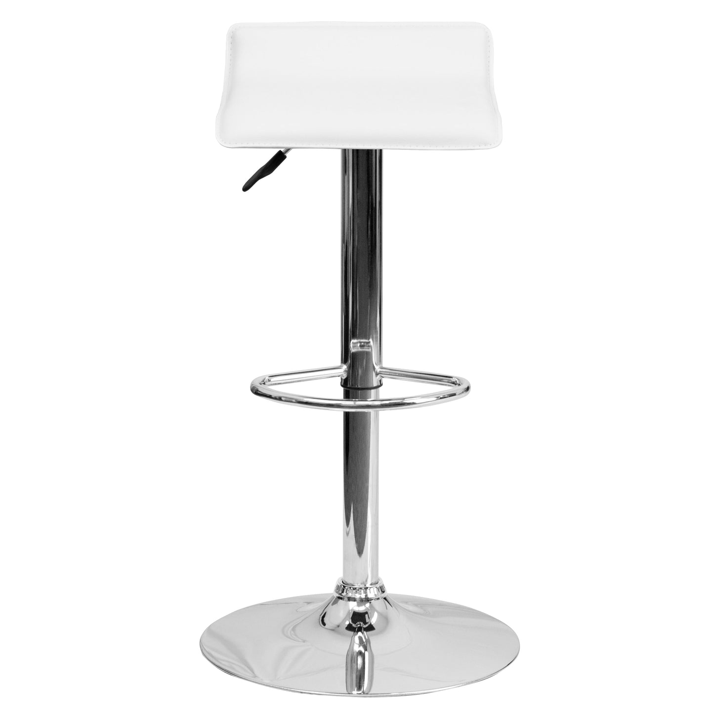 White Vinyl Barstool DS-801-CONT-WH-GG