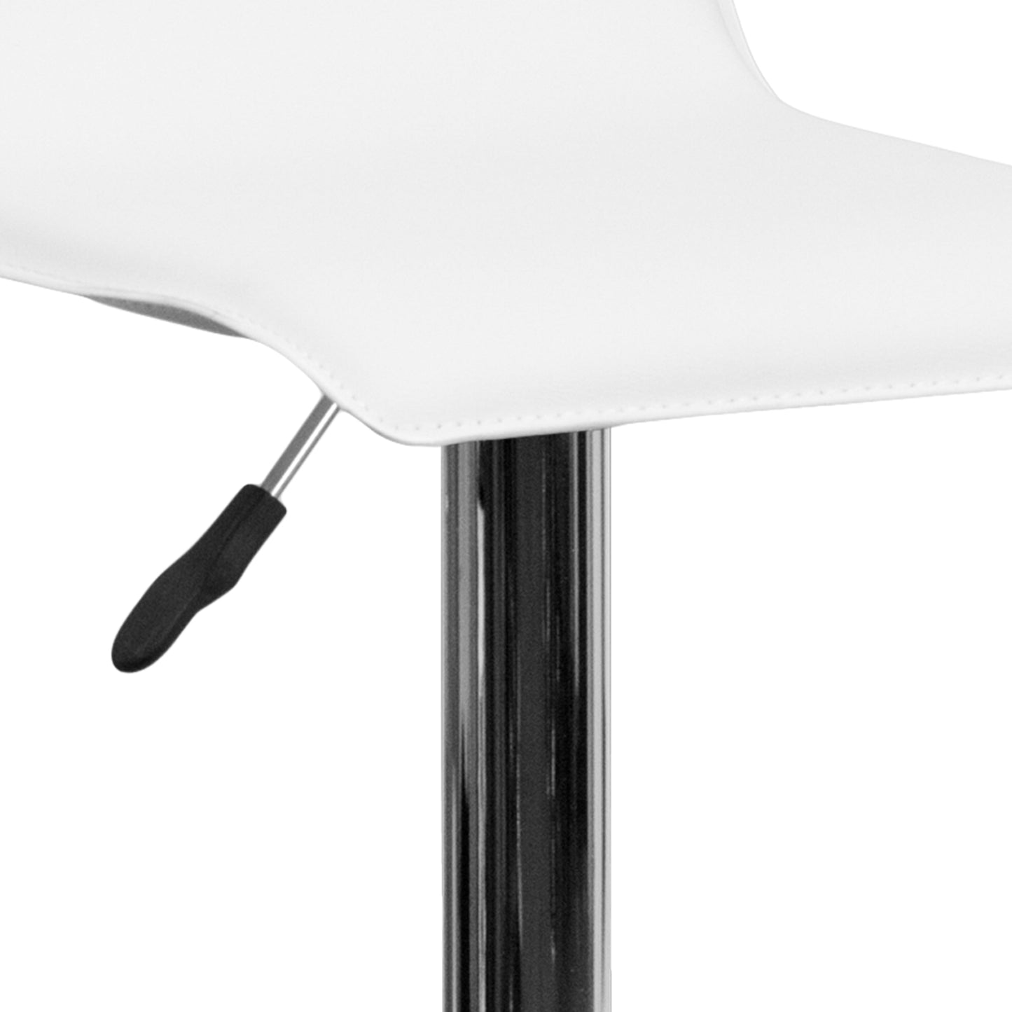 White Vinyl Barstool DS-801-CONT-WH-GG