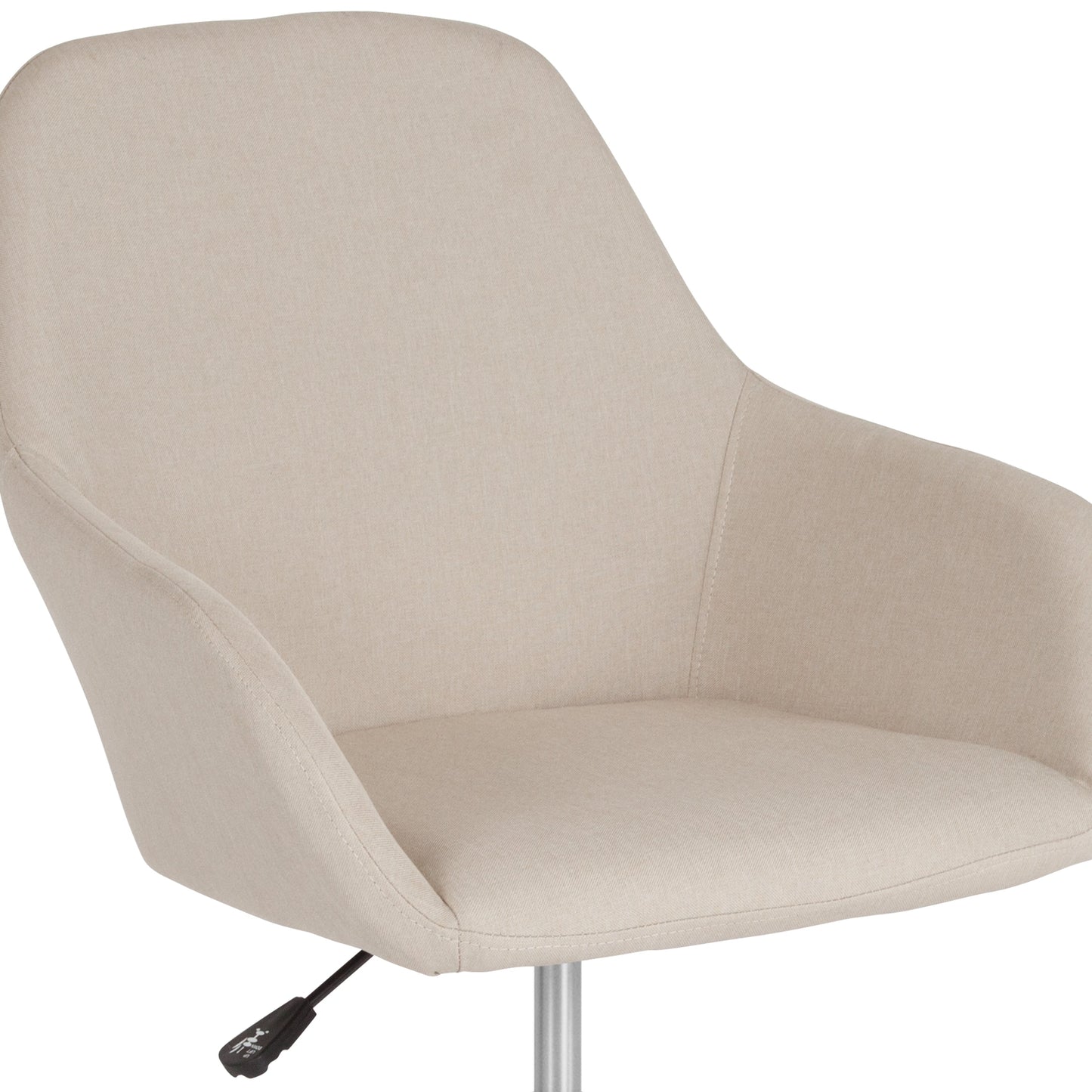 Beige Fabric Mid-Back Chair DS-8012LB-BGE-F-GG