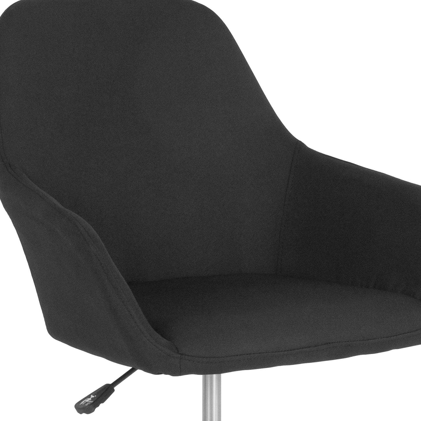 Black Fabric Mid-Back Chair DS-8012LB-BLK-F-GG