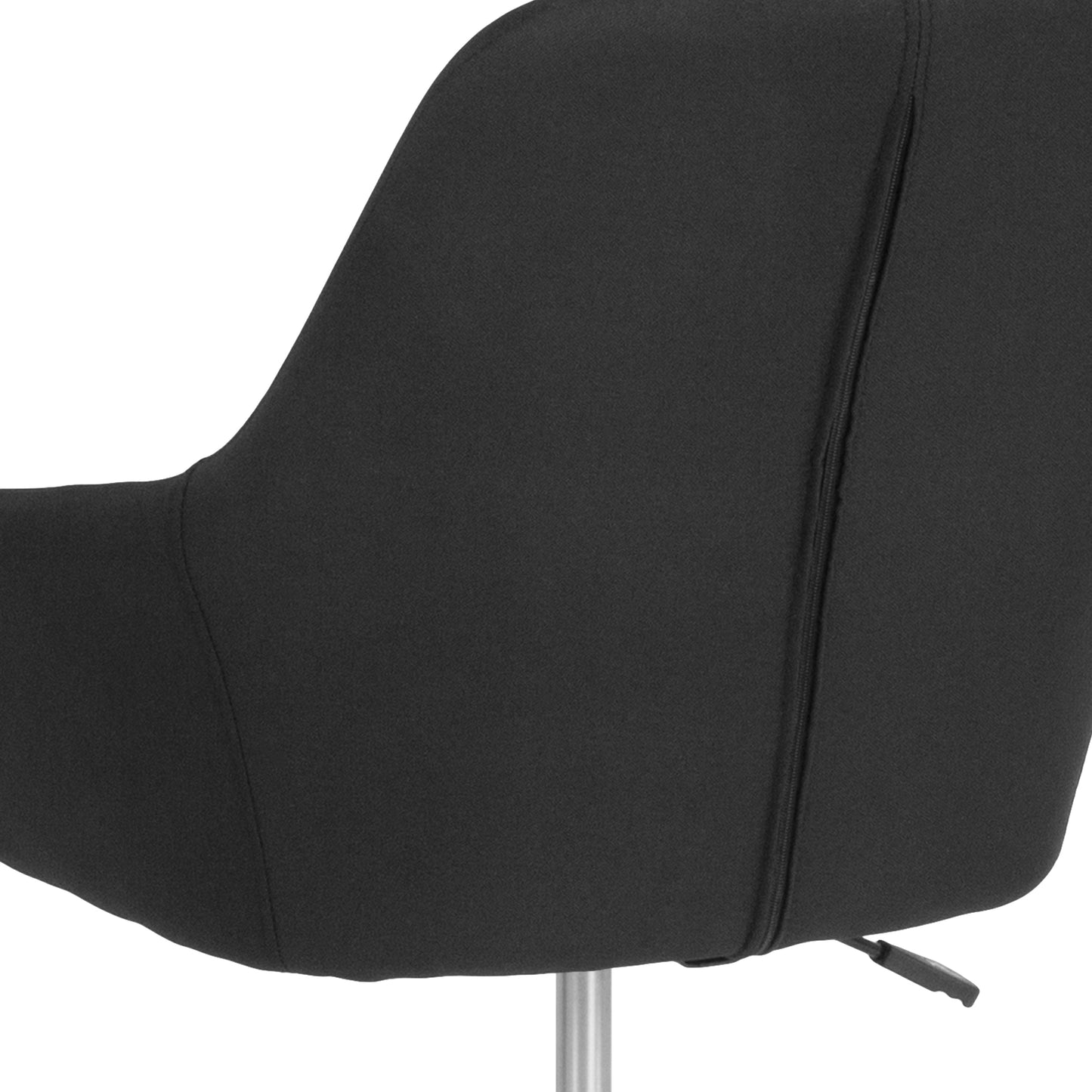 Black Fabric Mid-Back Chair DS-8012LB-BLK-F-GG