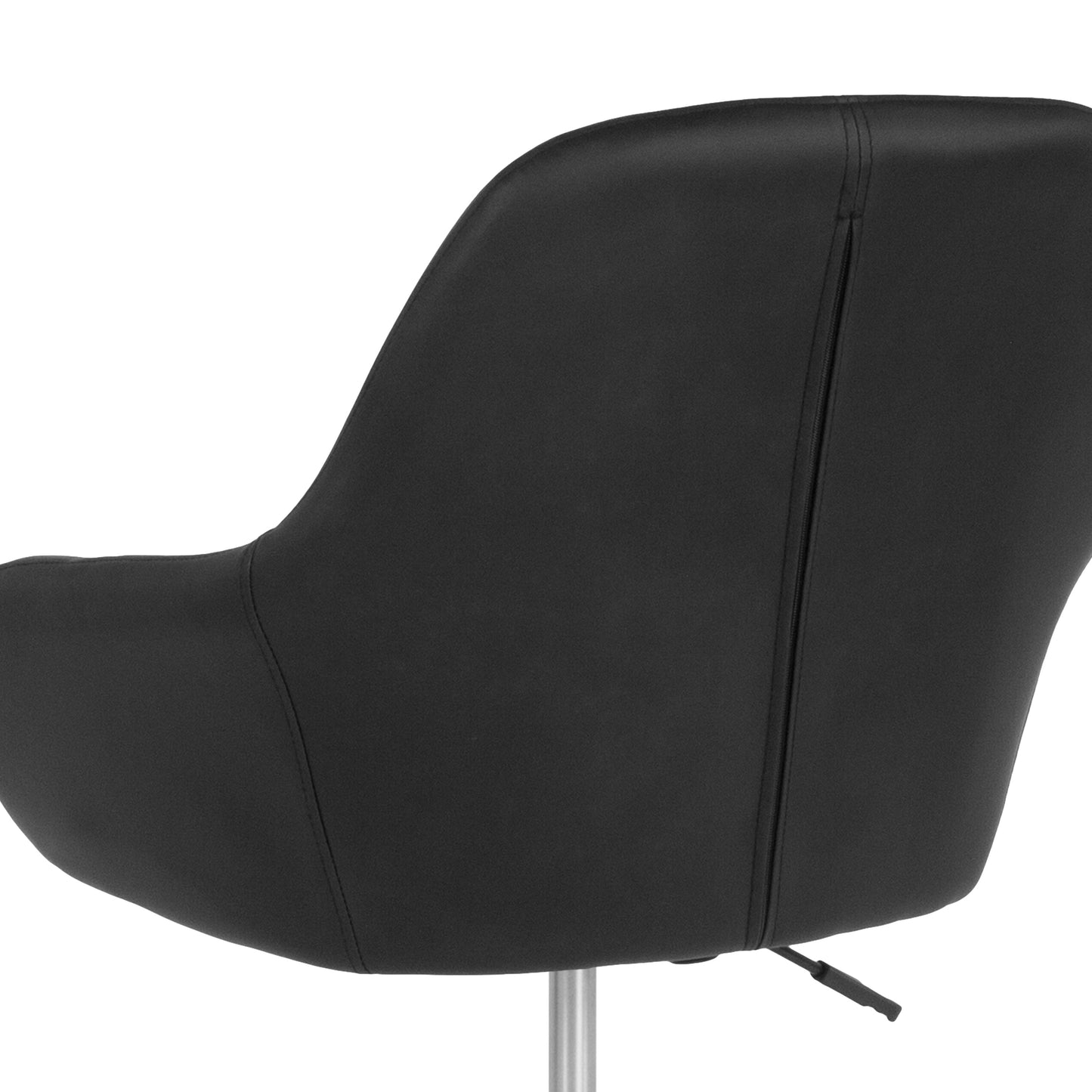 Black Leather Mid-Back Chair DS-8012LB-BLK-GG