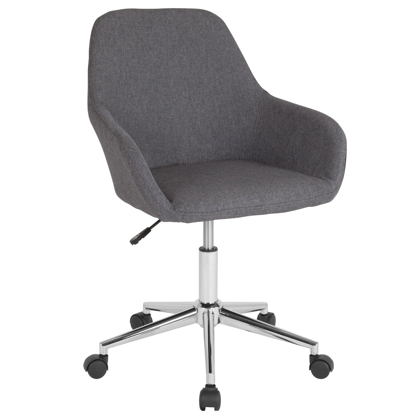 Dk Gray Fabric Mid-Back Chair DS-8012LB-DGY-F-GG