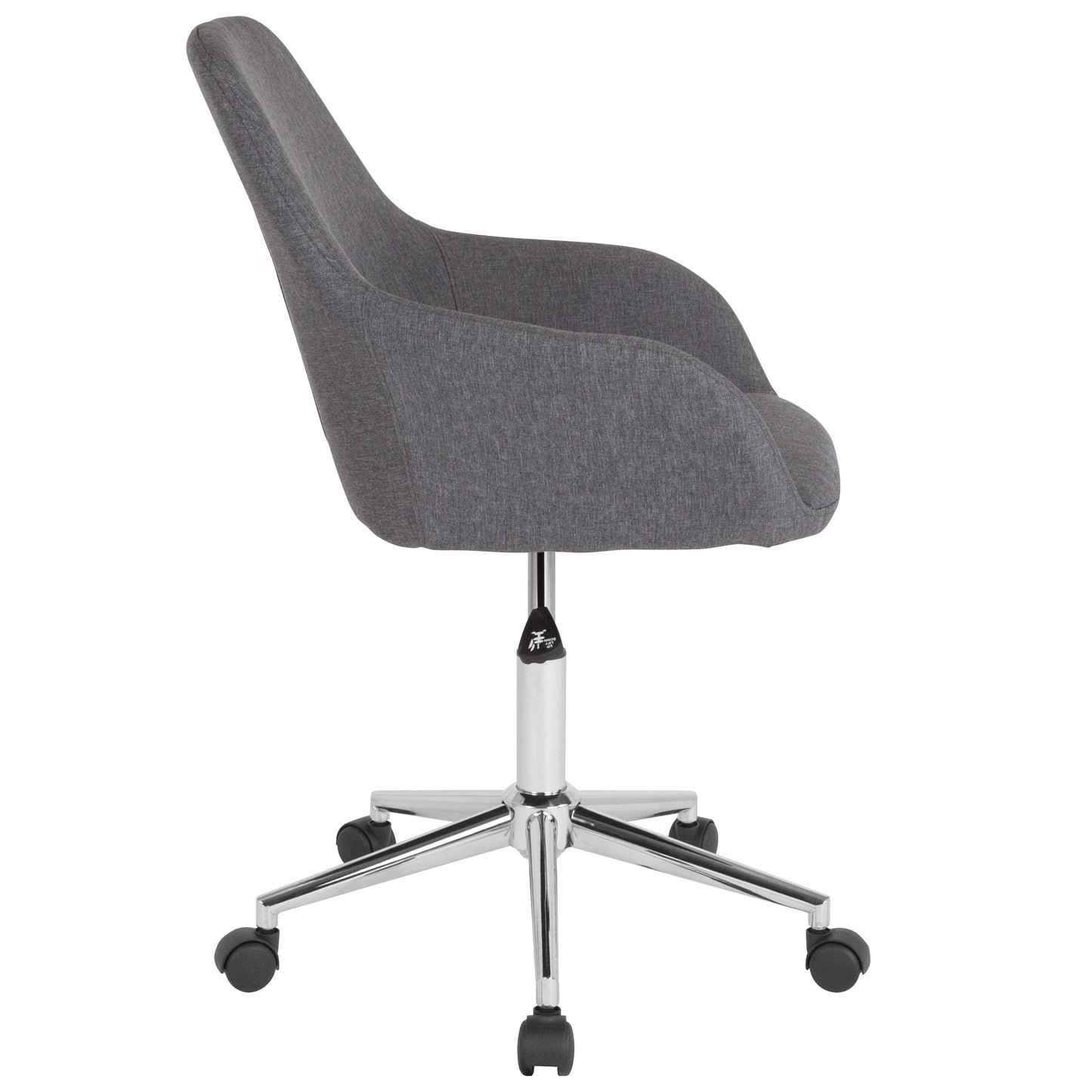 Dk Gray Fabric Mid-Back Chair DS-8012LB-DGY-F-GG