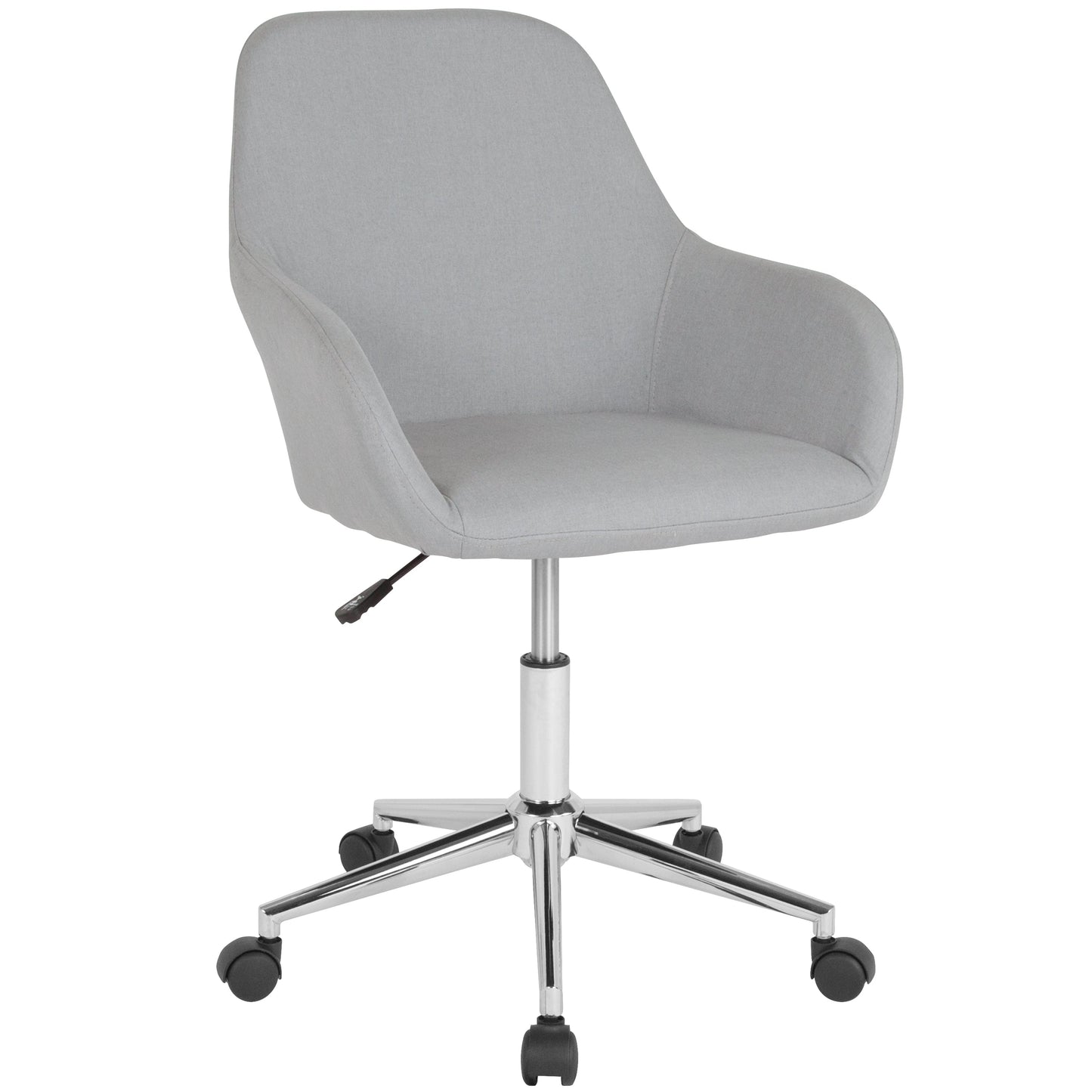 Lt Gray Fabric Mid-Back Chair DS-8012LB-LTG-F-GG