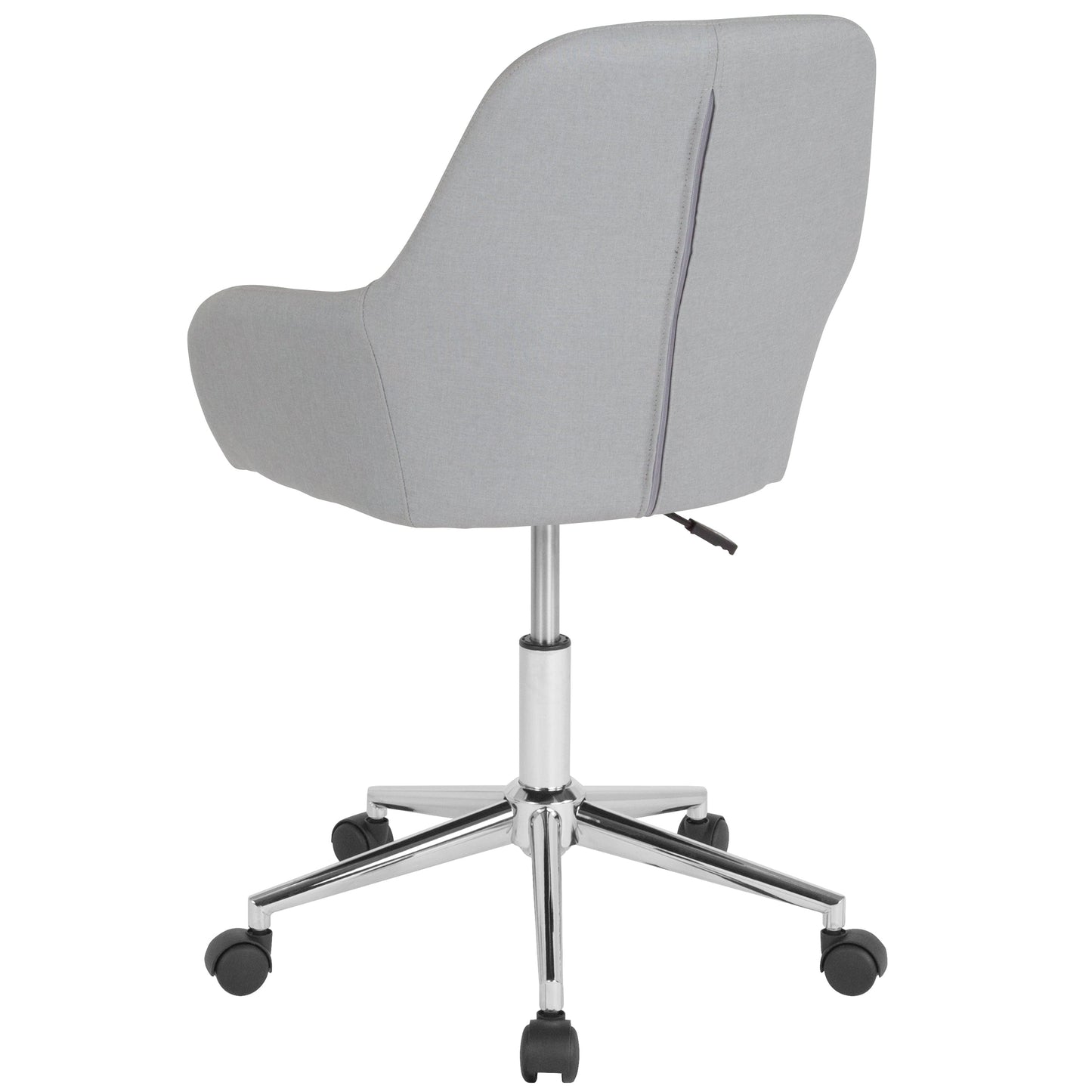 Lt Gray Fabric Mid-Back Chair DS-8012LB-LTG-F-GG