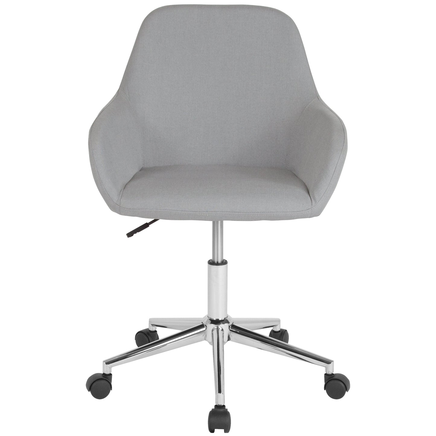 Lt Gray Fabric Mid-Back Chair DS-8012LB-LTG-F-GG