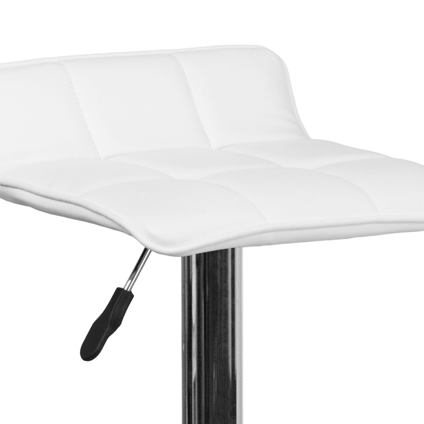 White Vinyl Barstool DS-801B-WH-GG