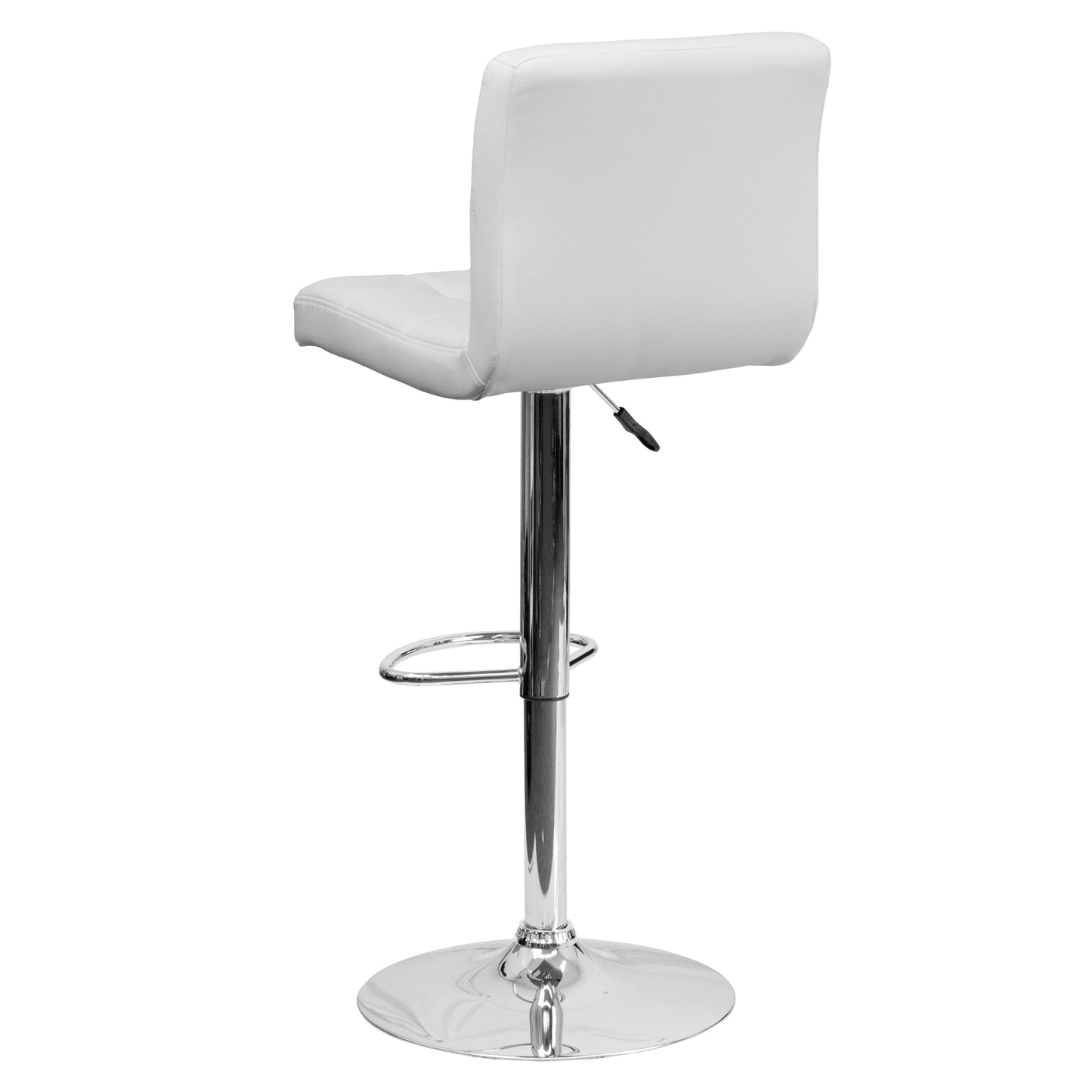 White Quilted Vinyl Barstool DS-810-MOD-WH-GG