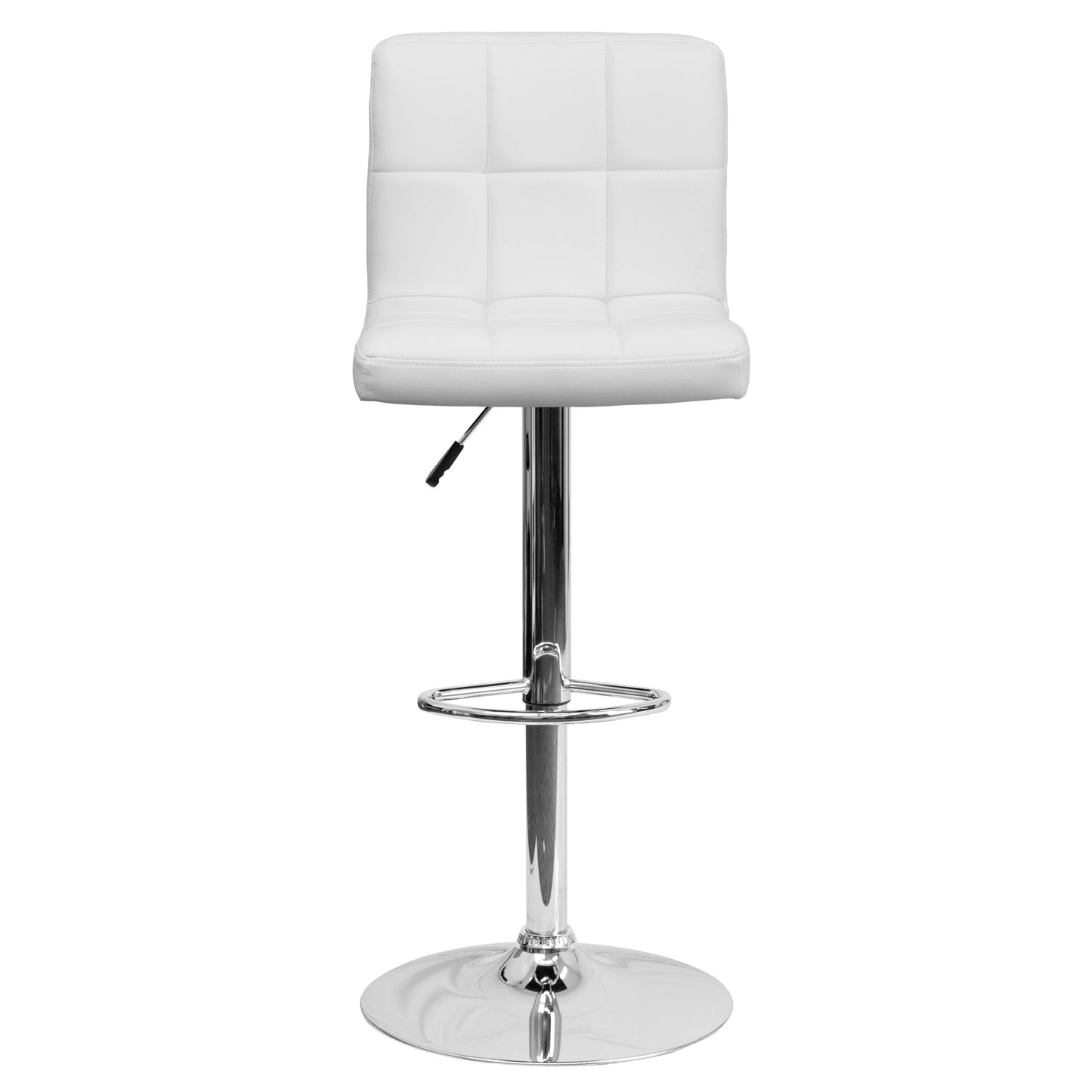 White Quilted Vinyl Barstool DS-810-MOD-WH-GG