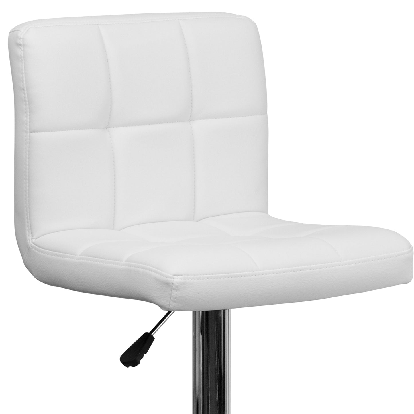 White Quilted Vinyl Barstool DS-810-MOD-WH-GG