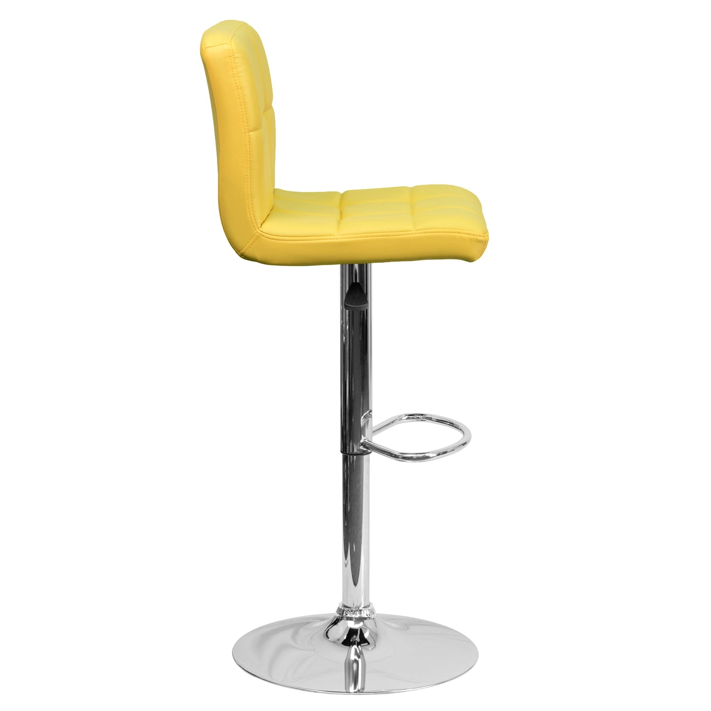 Yellow Quilted Vinyl Barstool DS-810-MOD-YEL-GG