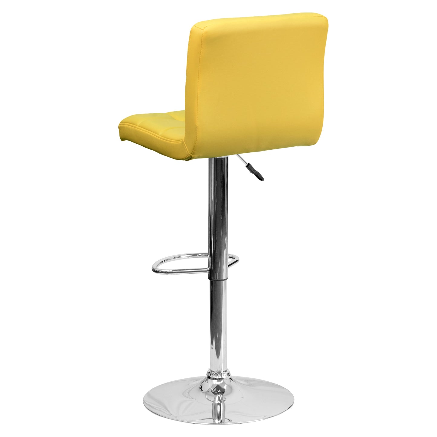 Yellow Quilted Vinyl Barstool DS-810-MOD-YEL-GG