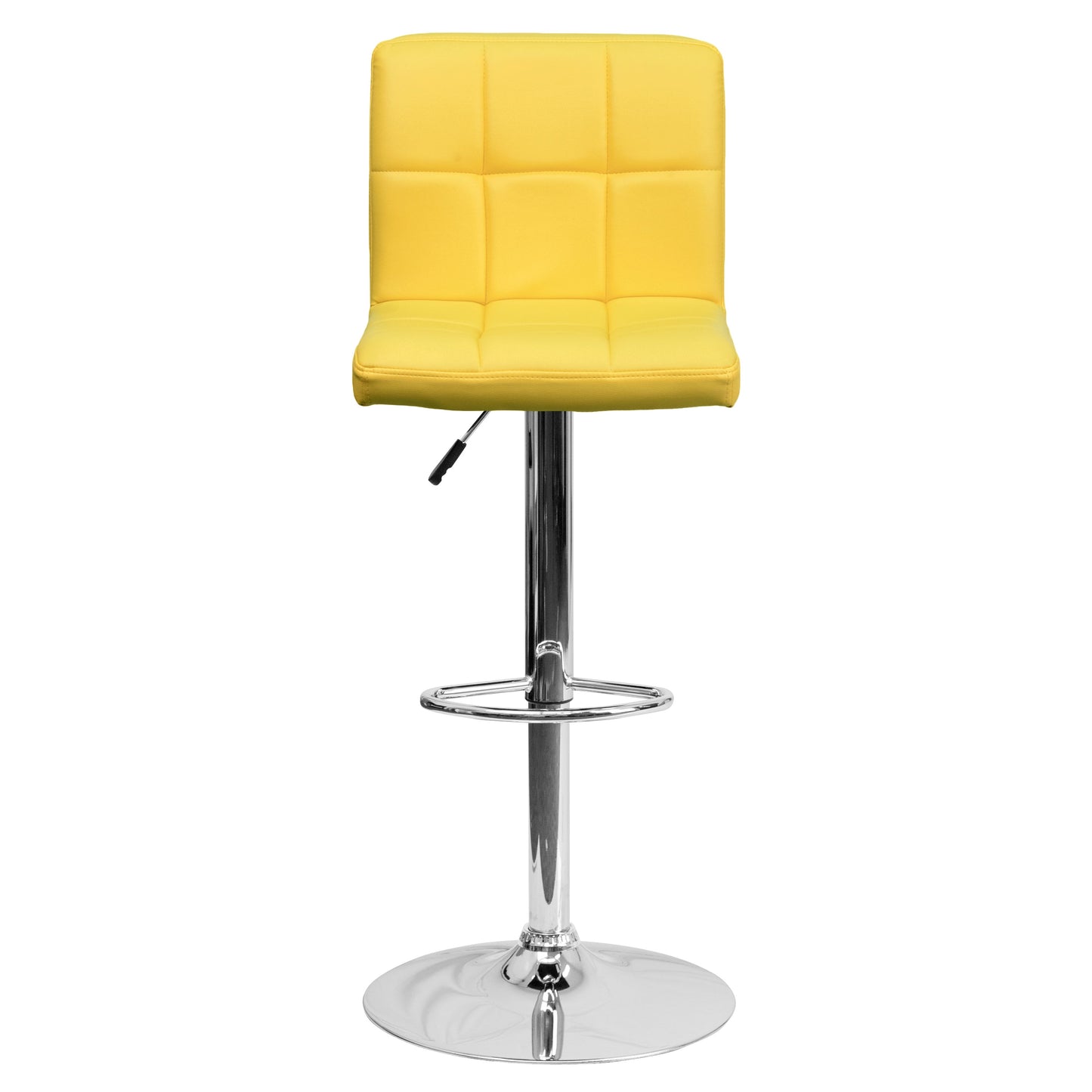 Yellow Quilted Vinyl Barstool DS-810-MOD-YEL-GG