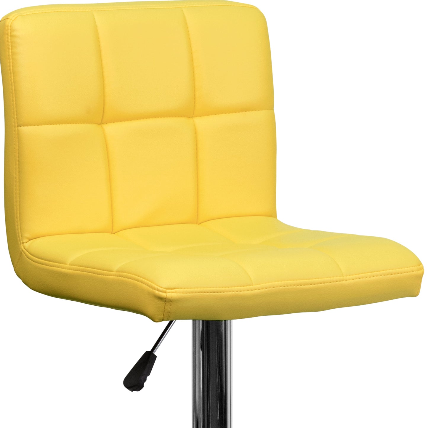 Yellow Quilted Vinyl Barstool DS-810-MOD-YEL-GG