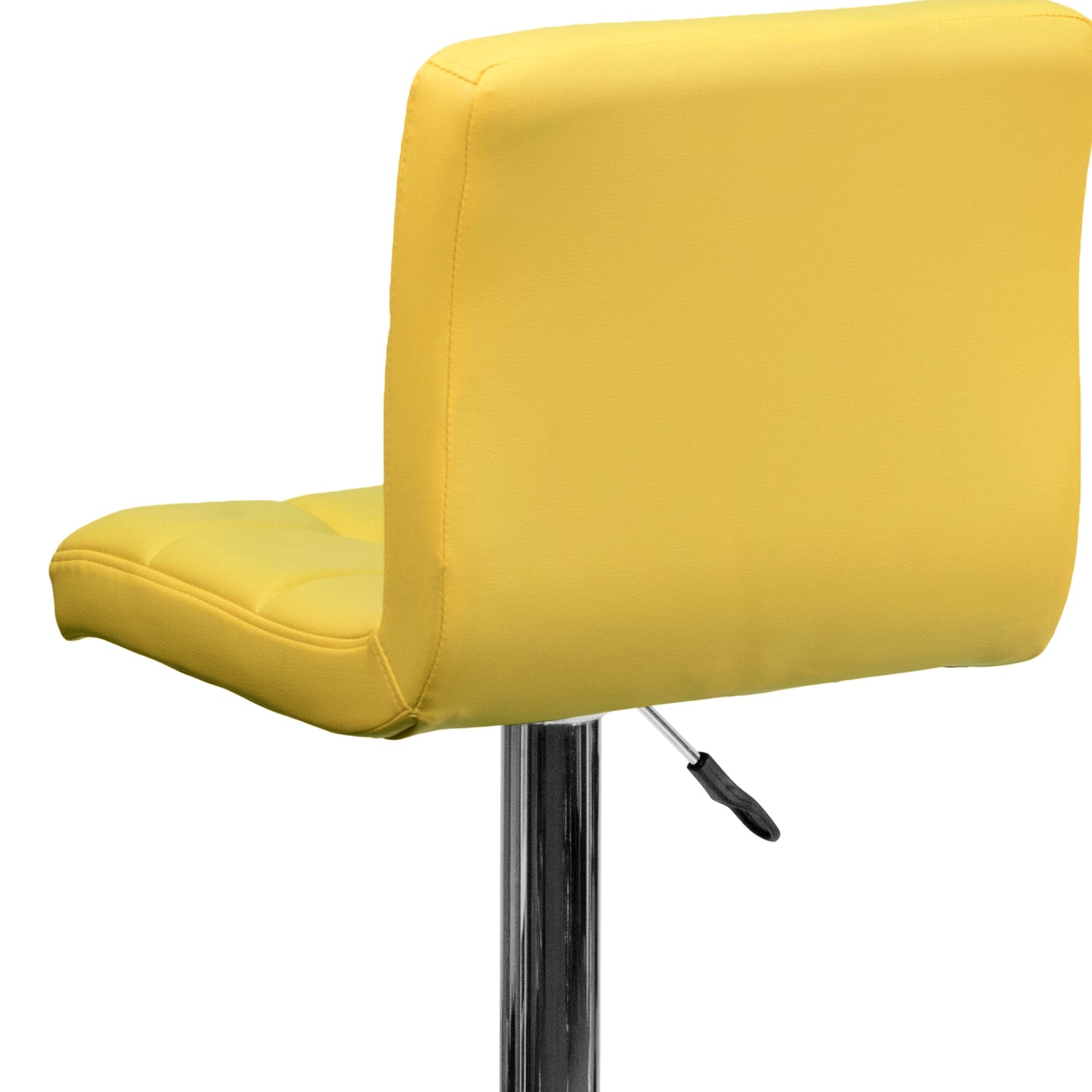 Yellow Quilted Vinyl Barstool DS-810-MOD-YEL-GG