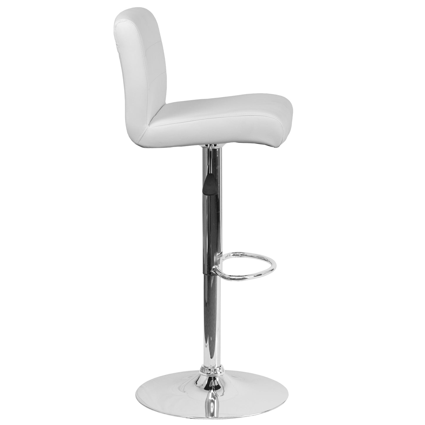 White Vinyl Barstool DS-8101B-WH-GG