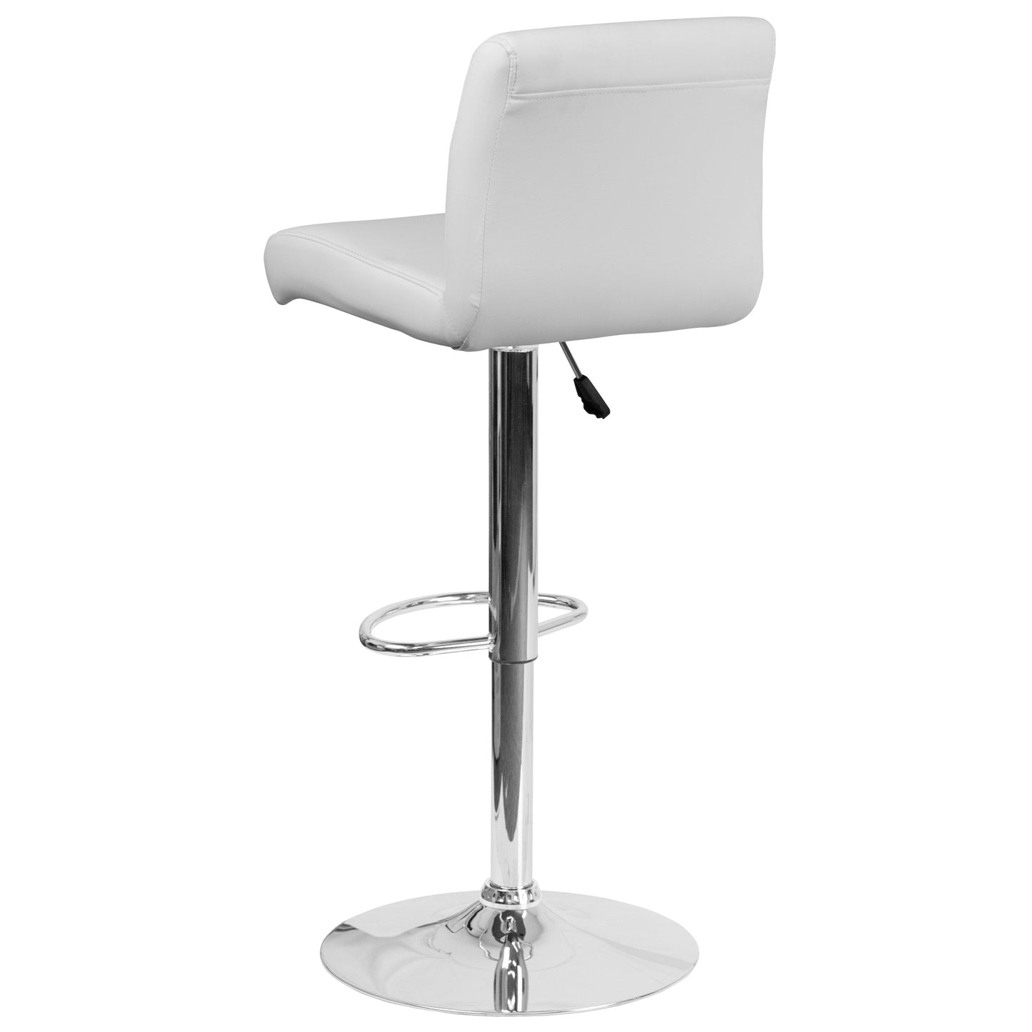 White Vinyl Barstool DS-8101B-WH-GG