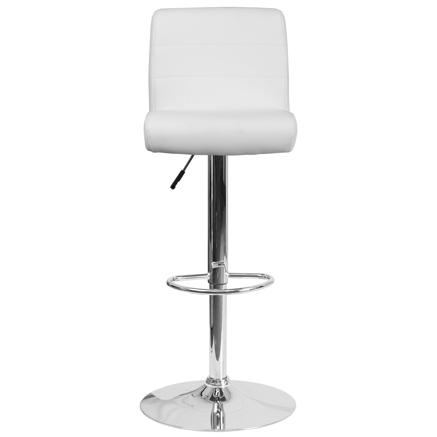 White Vinyl Barstool DS-8101B-WH-GG