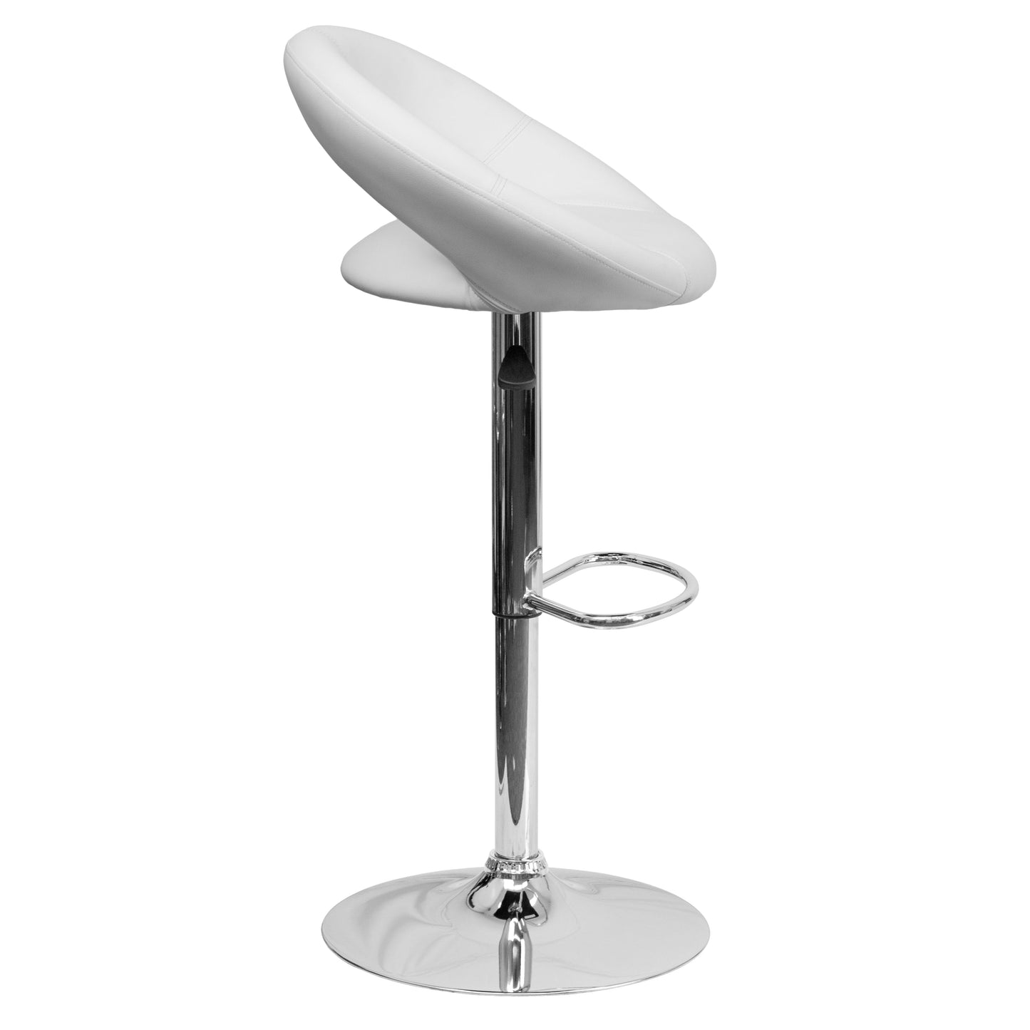 White Vinyl Barstool DS-811-WH-GG