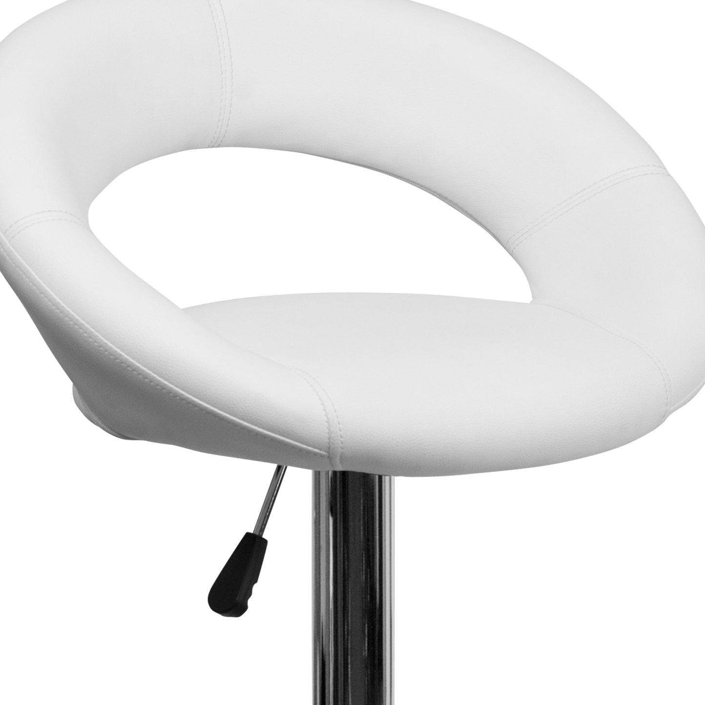 White Vinyl Barstool DS-811-WH-GG