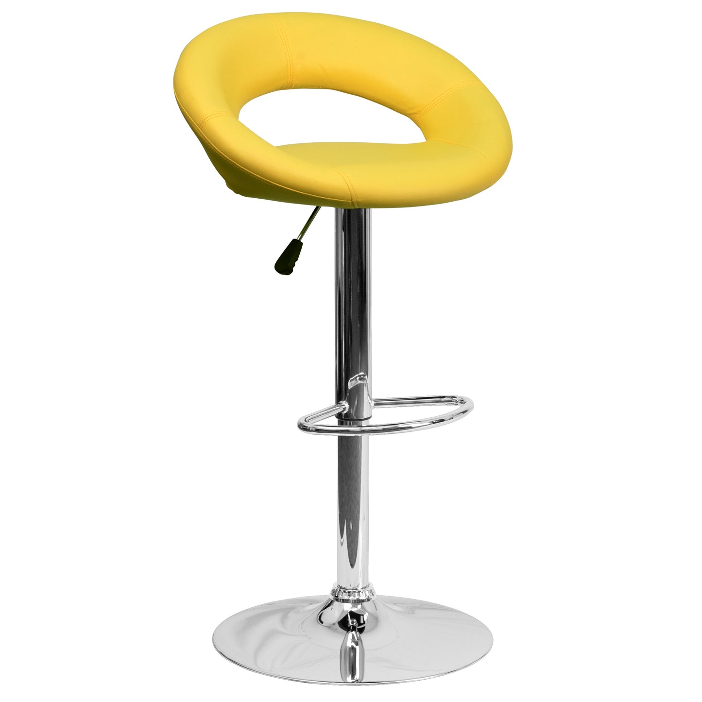 Yellow Vinyl Barstool DS-811-YEL-GG