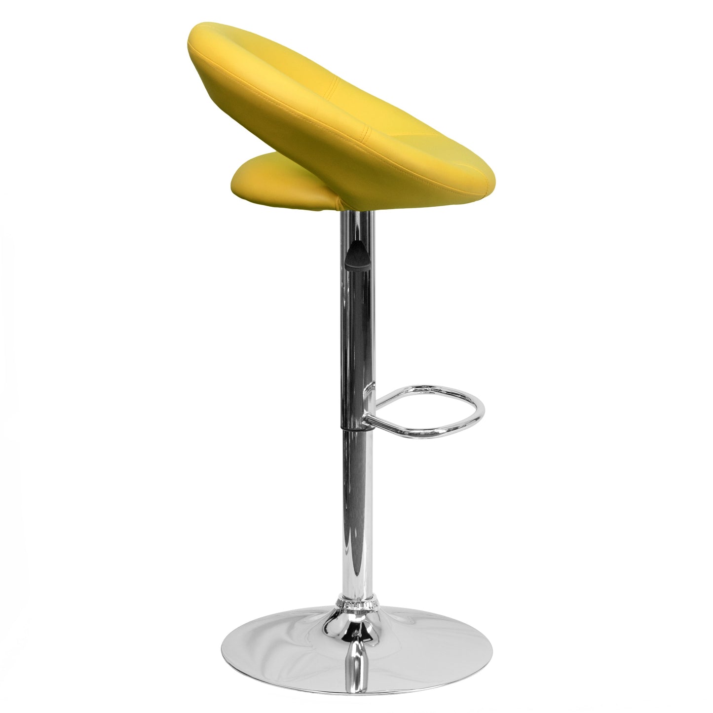 Yellow Vinyl Barstool DS-811-YEL-GG