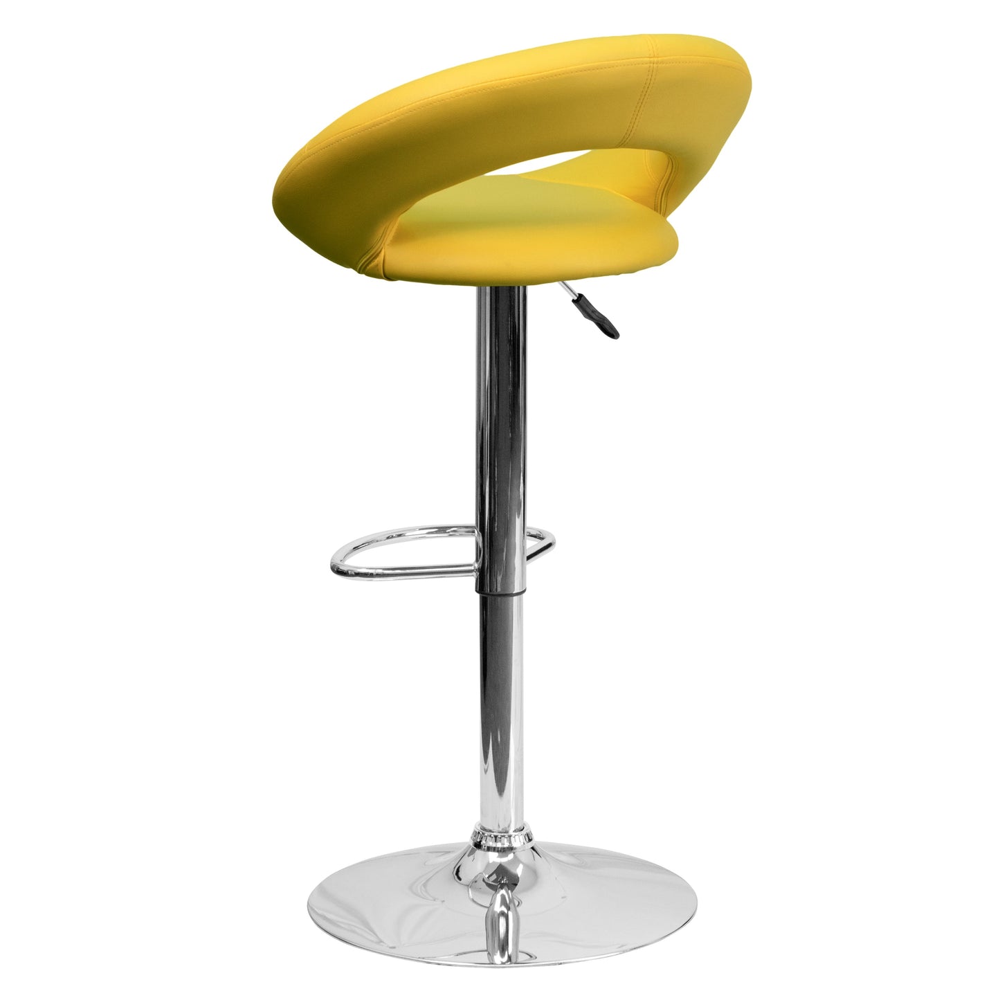 Yellow Vinyl Barstool DS-811-YEL-GG