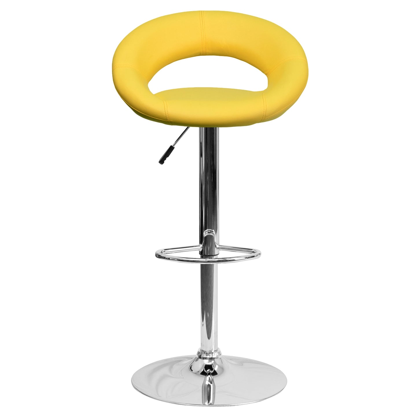 Yellow Vinyl Barstool DS-811-YEL-GG