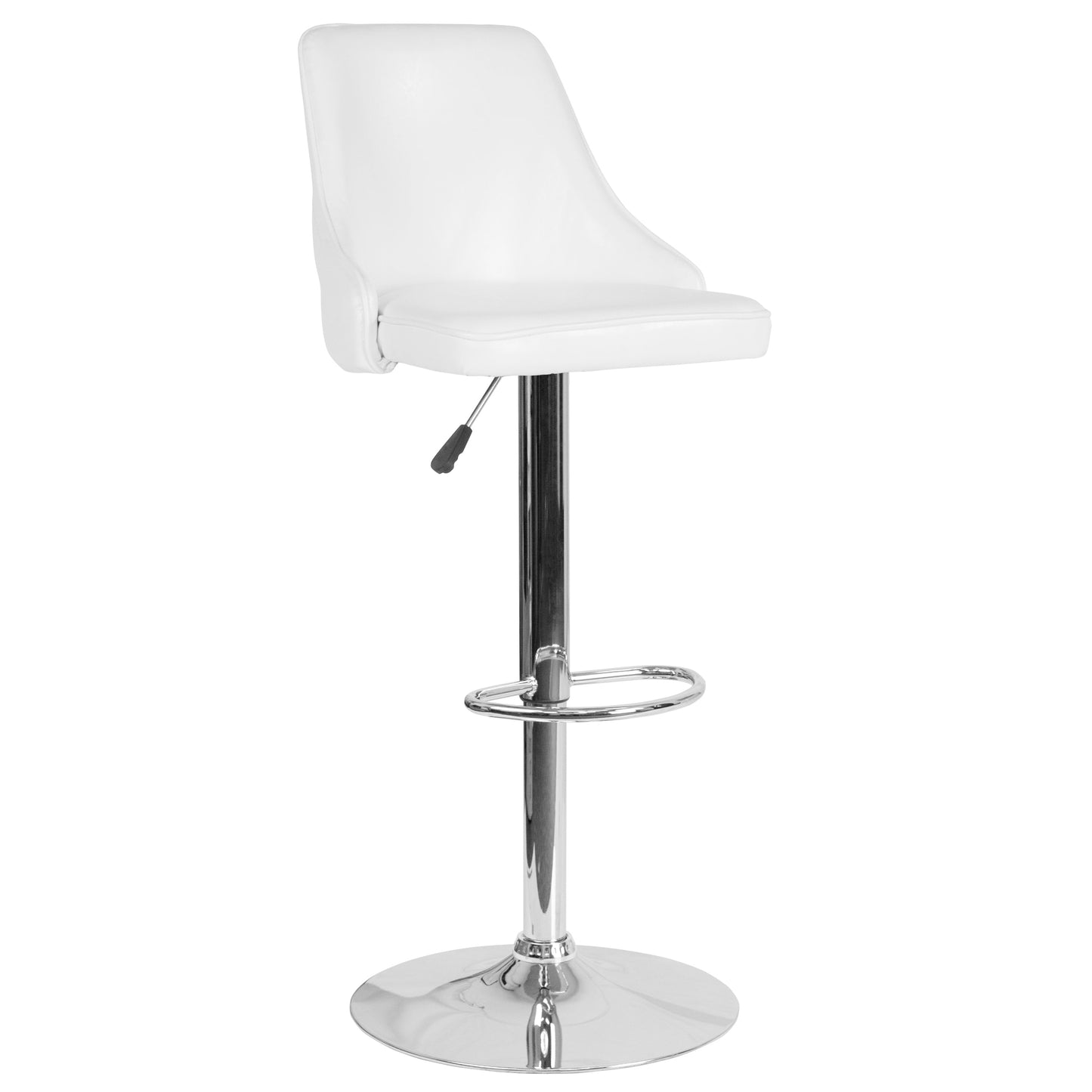 White Leather Barstool DS-8121A-WH-GG